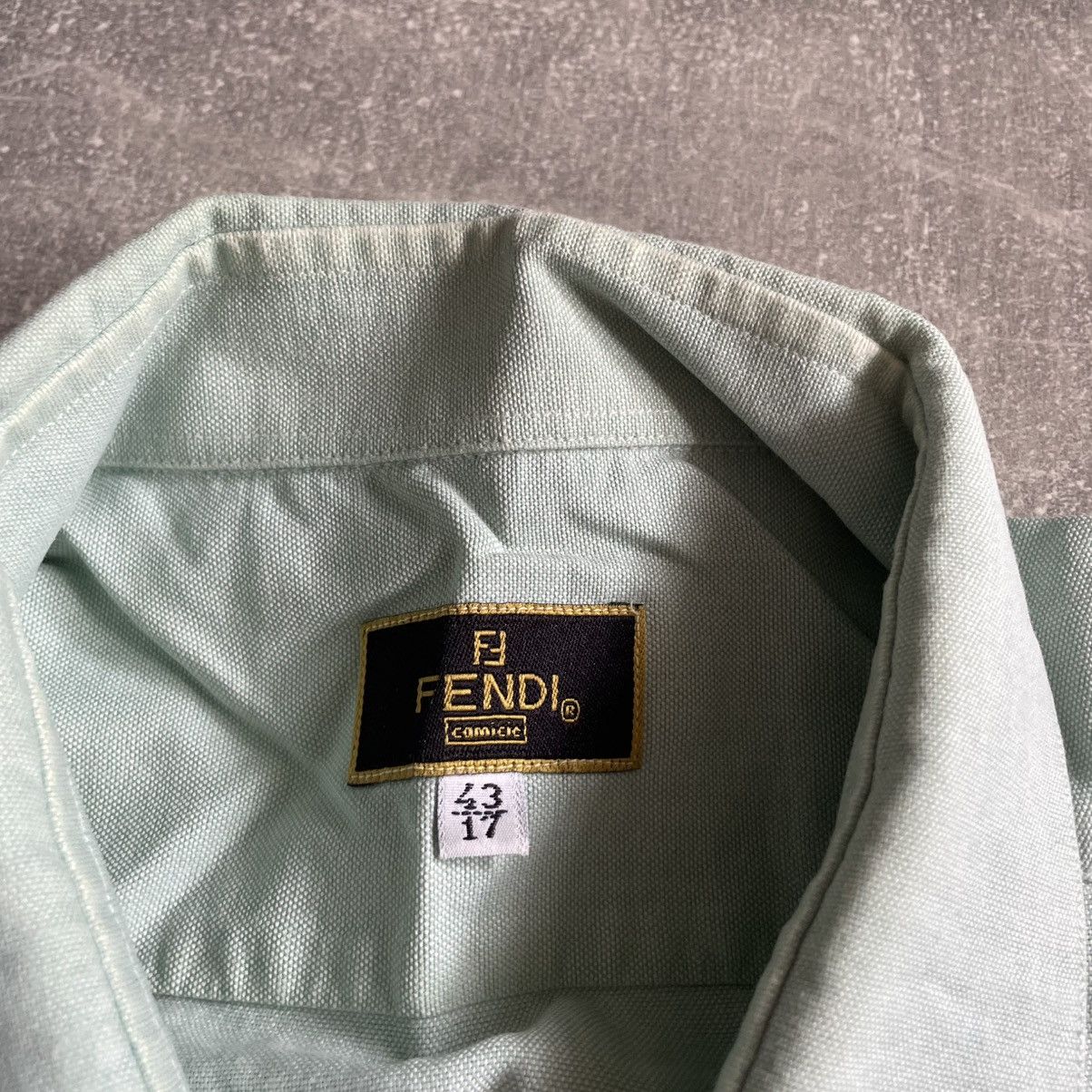 Fendi × Vintage Vintage 90s Fendi shirt old money luxury 43 / 17 long Size US L / EU 52-54 / 3 - 3 Thumbnail