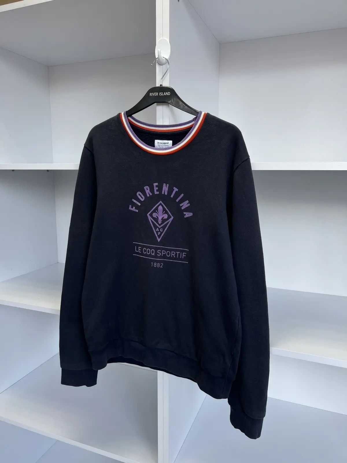 Le Coq Sportif × Vintage Vintage Le Coq Sportif Fiorentina Football Sweatshirt Size US L / EU 52-54 / 3 - 4 Thumbnail