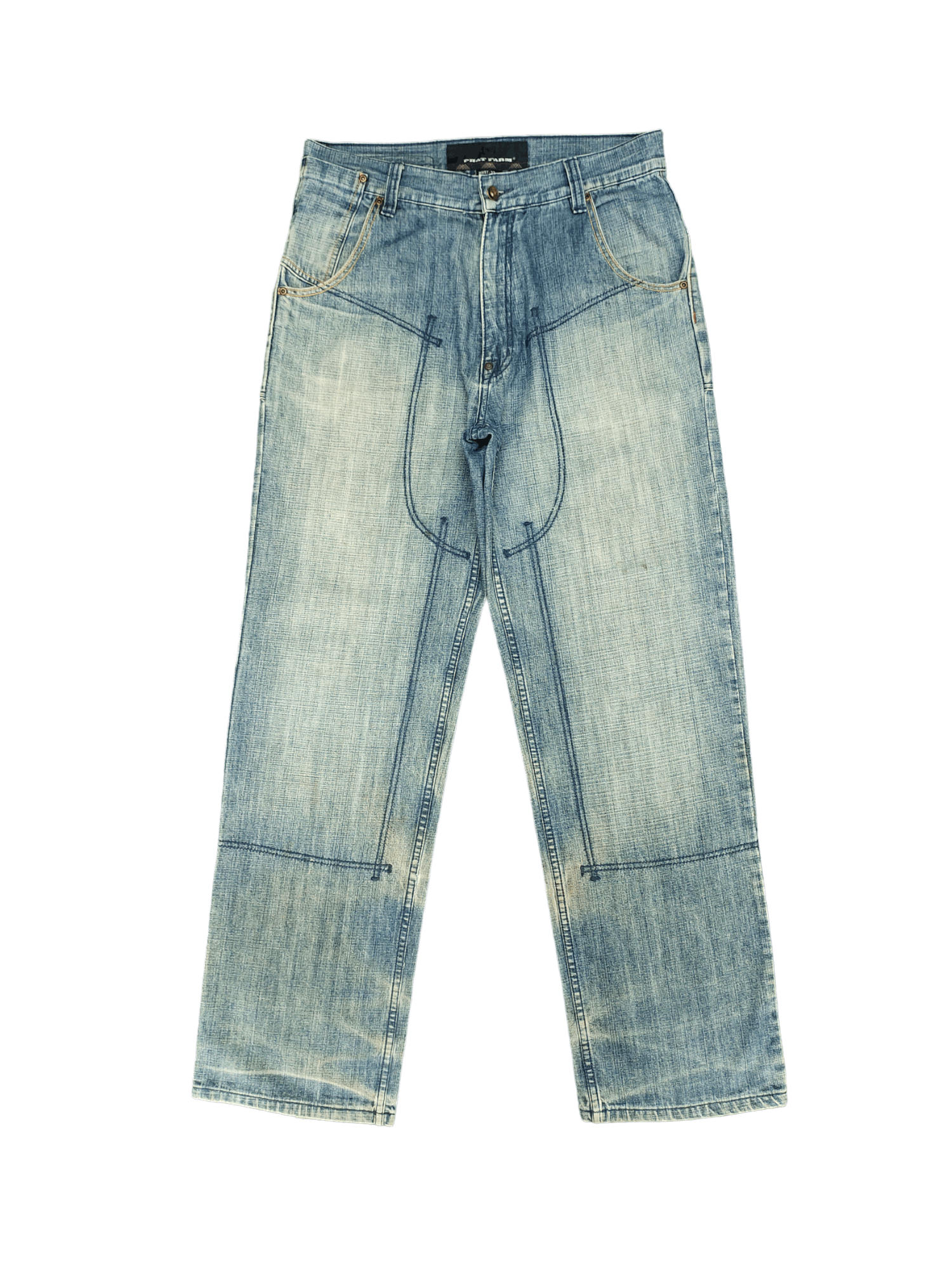 image of Baggy Jeans Phat Farm Wide Leg Jeans Y2K Jnco Streetwear, Men's (Size 32)