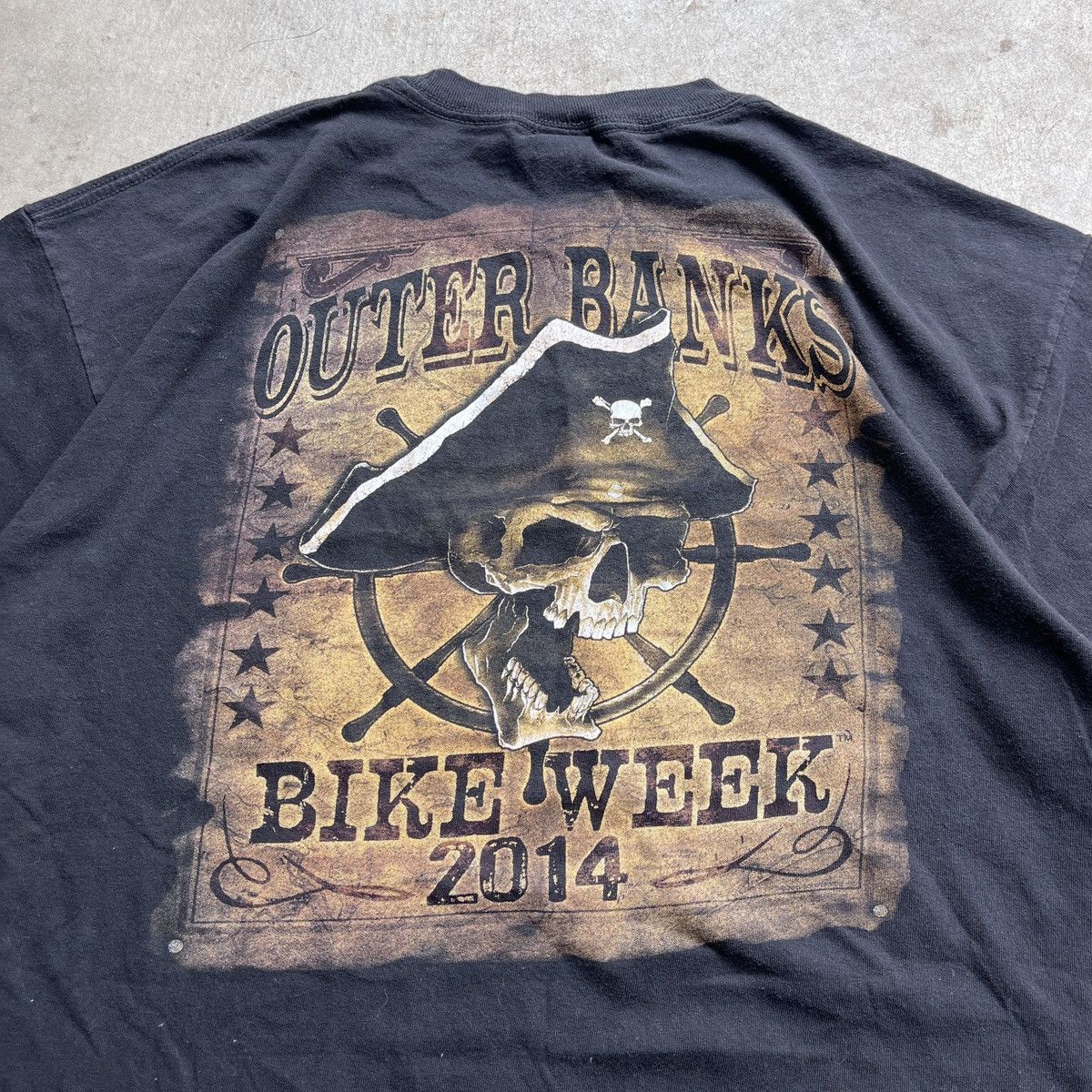 Vintage 2014 Outer Banks Bike Week Graphic T Shirt Size US XL / EU 56 / 4 - 3 Thumbnail