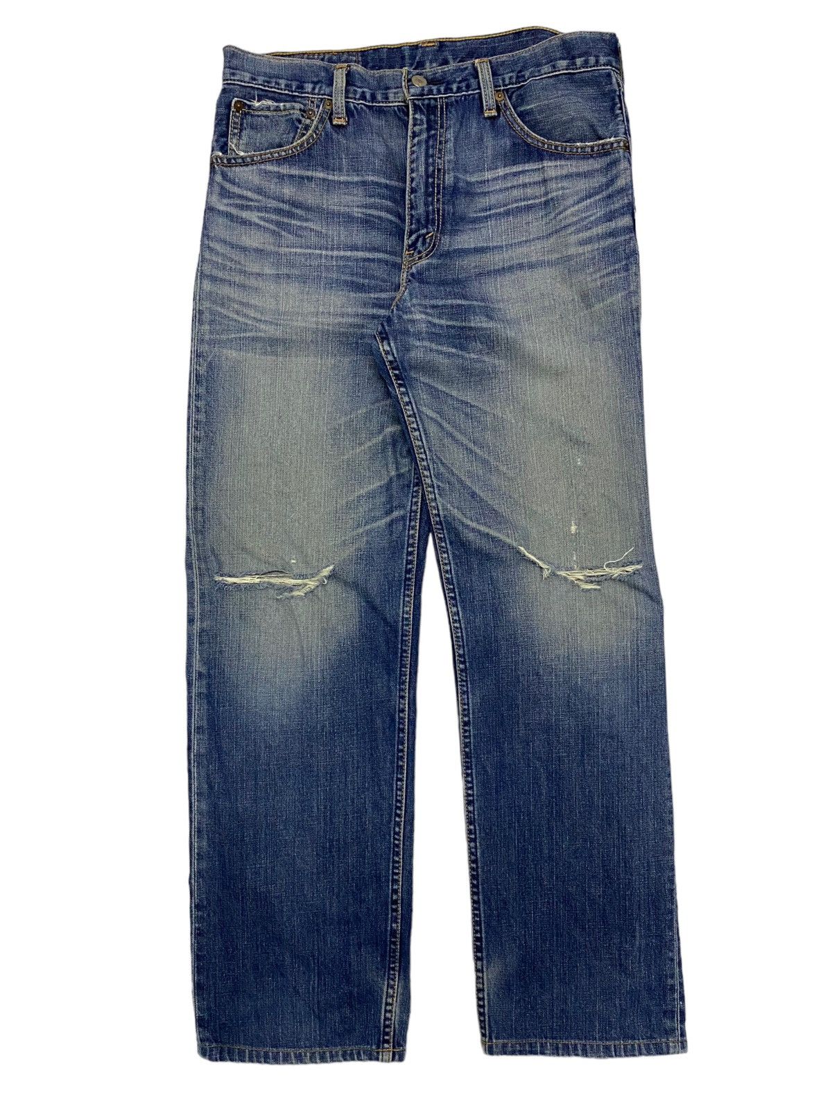 Levi's Levis Strauss 703 Distressed Denim Blue Jean Mud Washed Size US 31 - 1 Thumbnail
