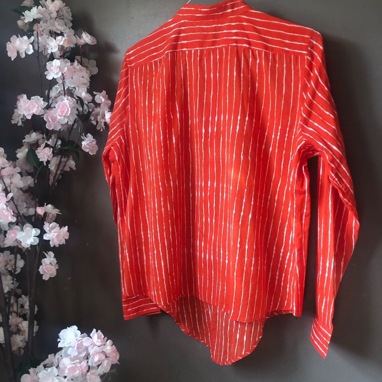 Polo Ralph Lauren Polo top shirt button down red and white stripes. Size XL / US 12-14 / IT 48-50 - 5 Thumbnail