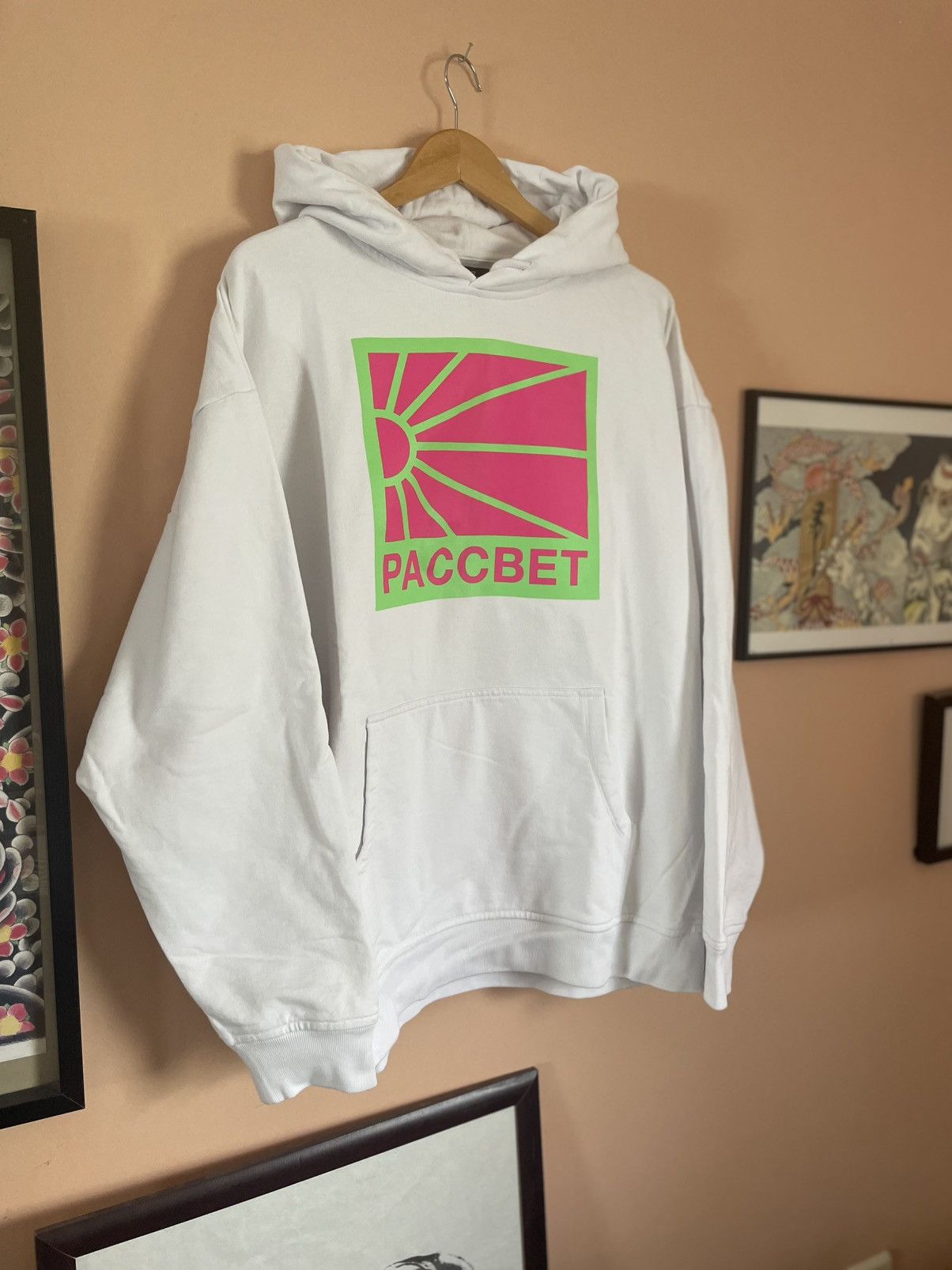 Gosha Rubchinskiy × PACCBET PACCBET RASSVET Logo Hoodie