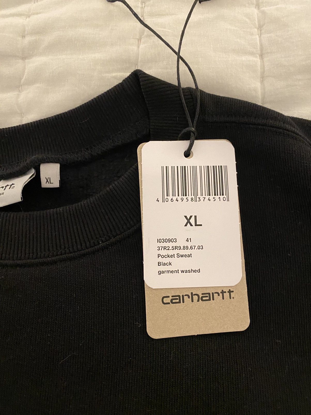 Carhartt Wip Carhartt WIP Pocket Sweatshirt XL Black Size US XL / EU 56 / 4 - 7 Thumbnail