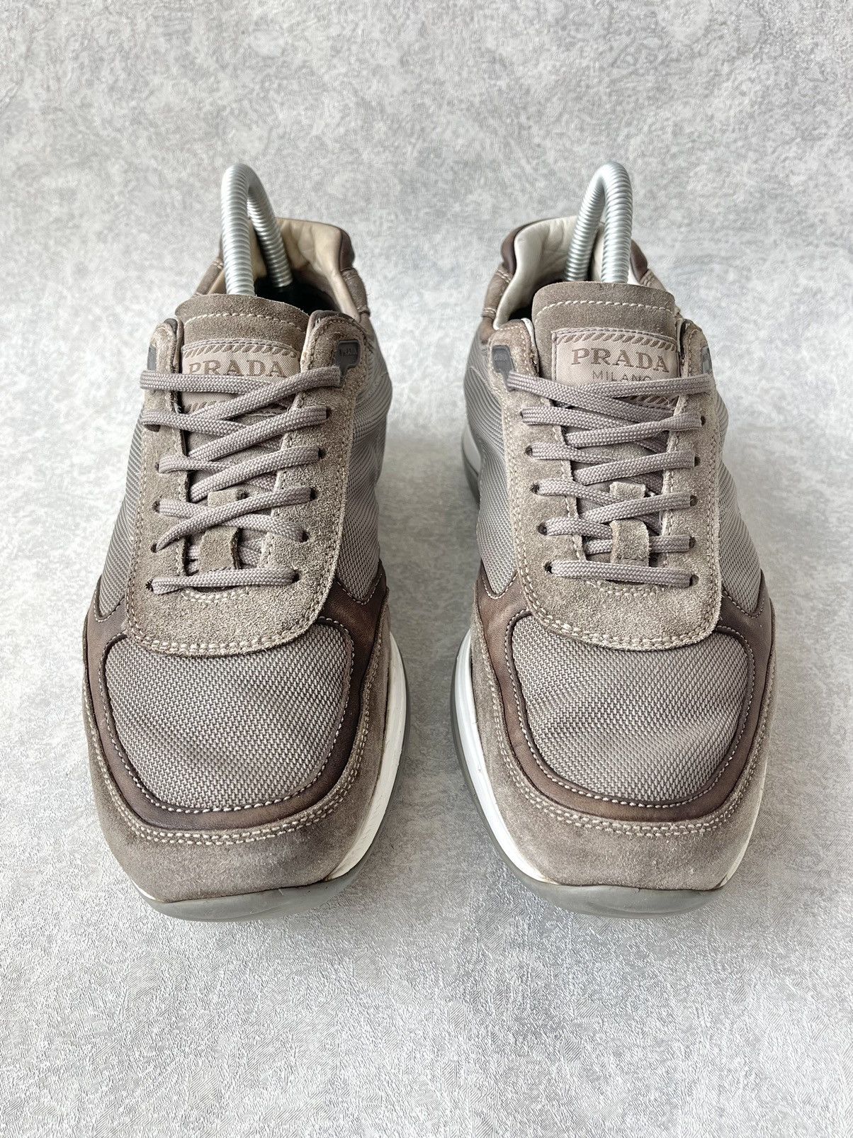Prada VTG Prada America’s Cup Suede & Mesh Sneakers Grey Archive Size US 8.5 / EU 41-42 - 4 Thumbnail