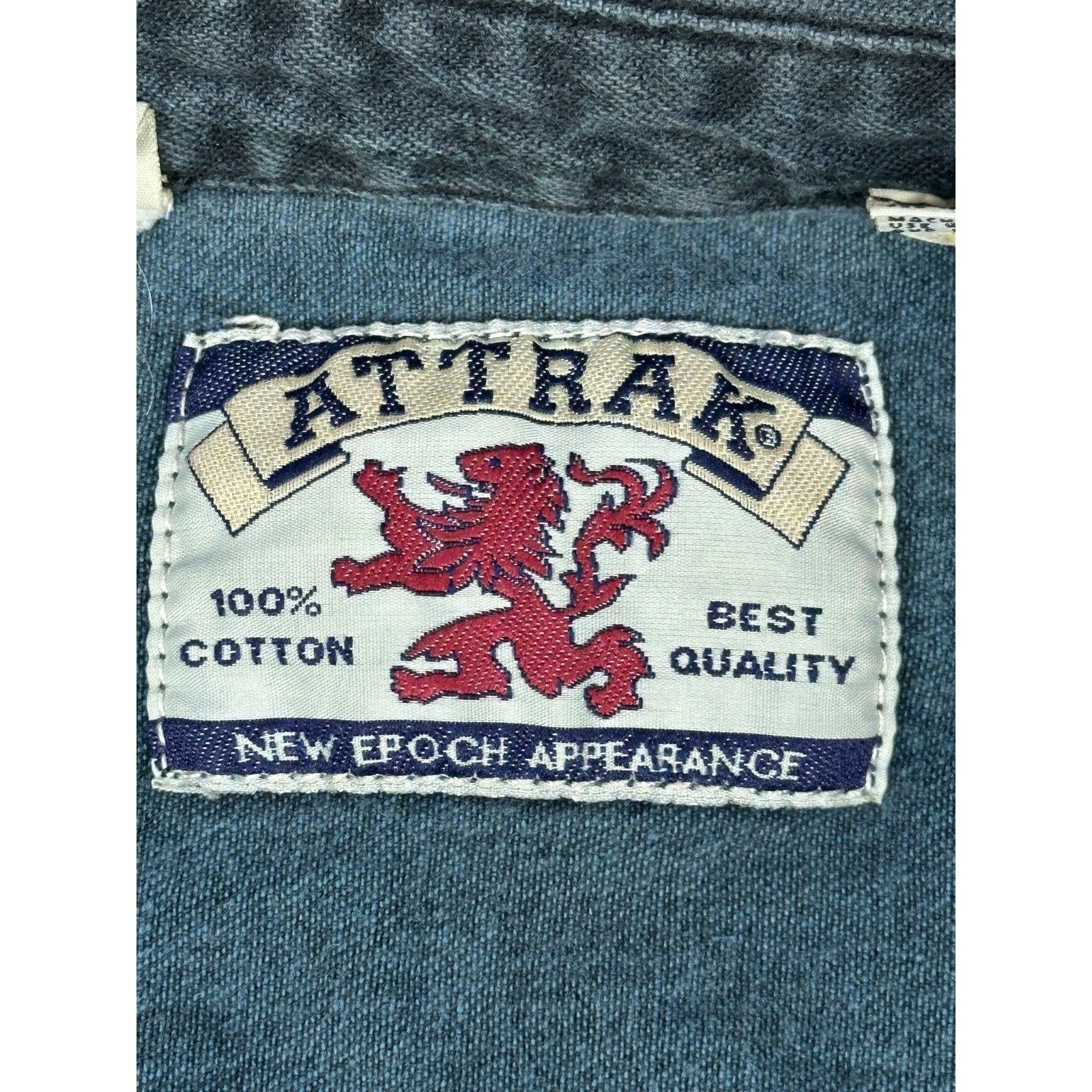 The Unbranded Brand Attrak Shirt Mens Medium Denim Long Sleeve Button Up Pocket Size US M / EU 48-50 / 2 - 9 Thumbnail