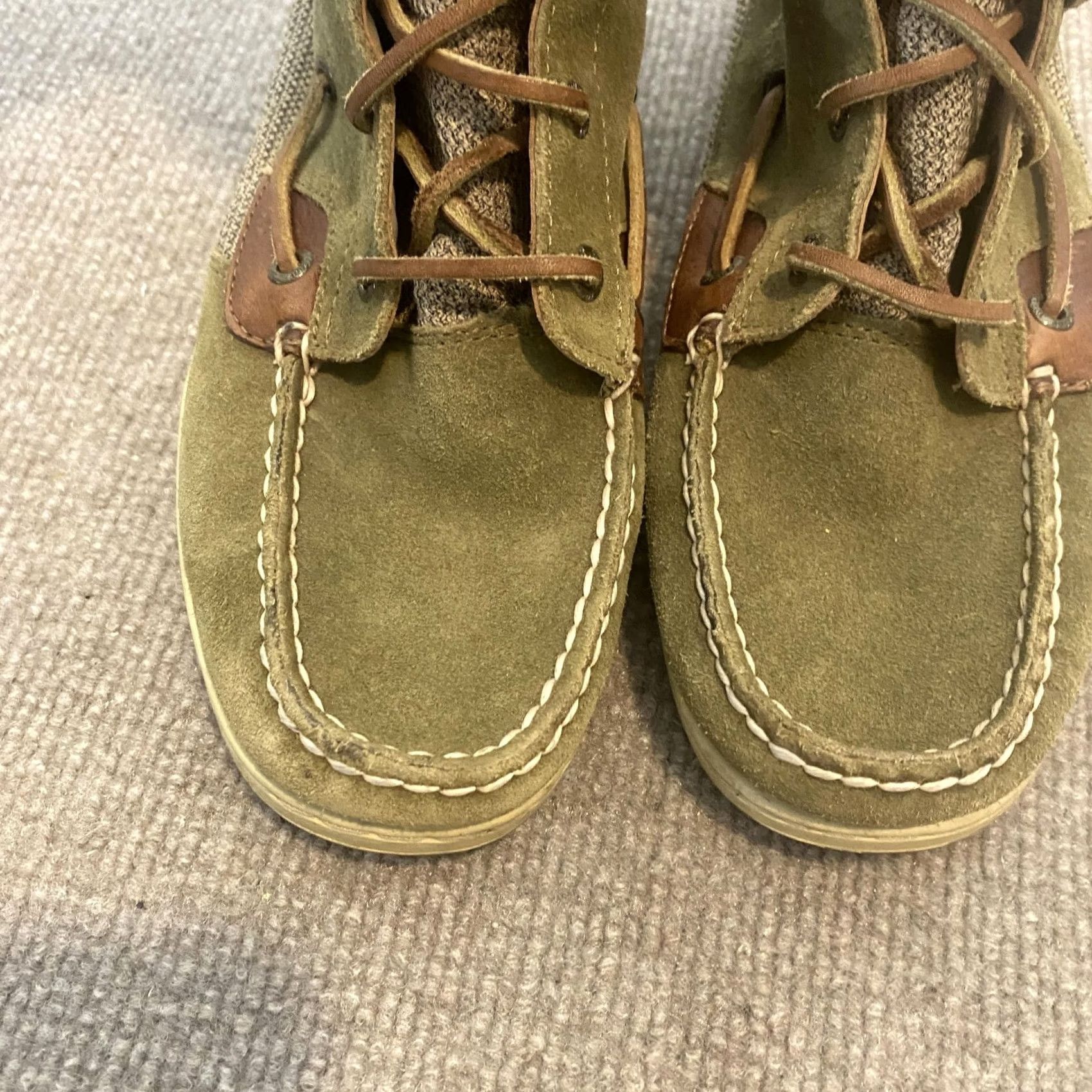Sperry Sperry Top-Sider Snow Boots Womens Size 9 Green Suede Leather Mid Calf Lace Up Boots Size US 9 / IT 39 - 4 Thumbnail