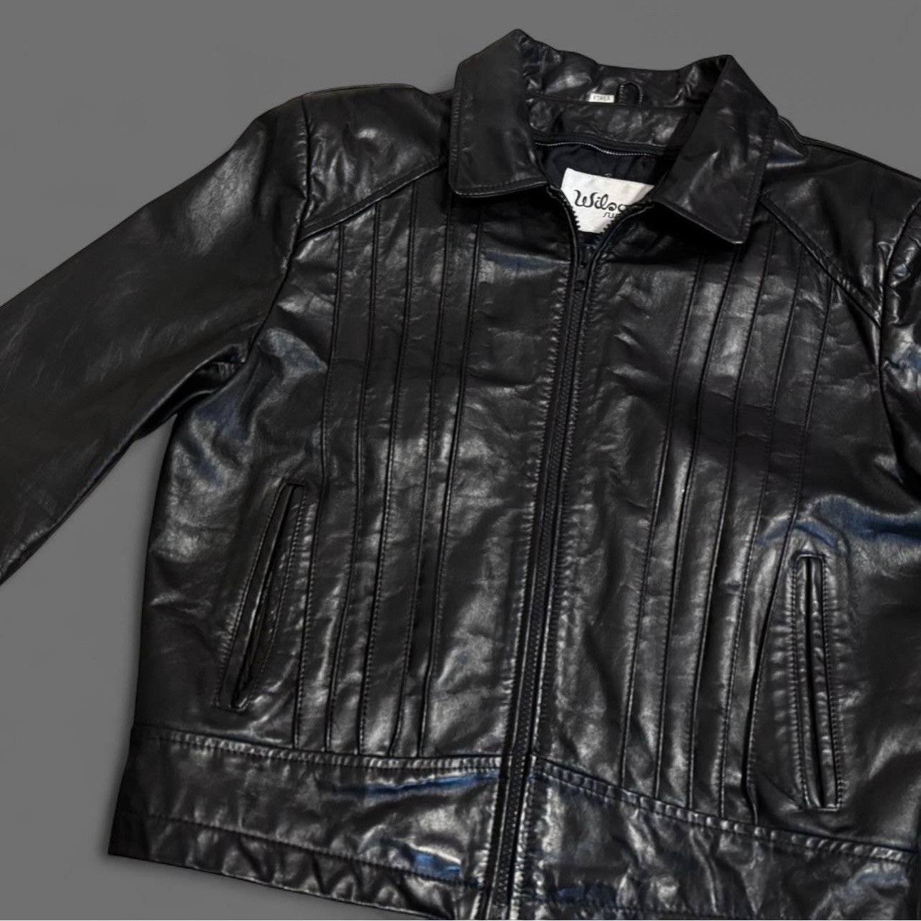 Wilsons Leather Vintage 80’s Wilson’s Black Leather Jacket Size US XXS / EU 40 - 4 Thumbnail