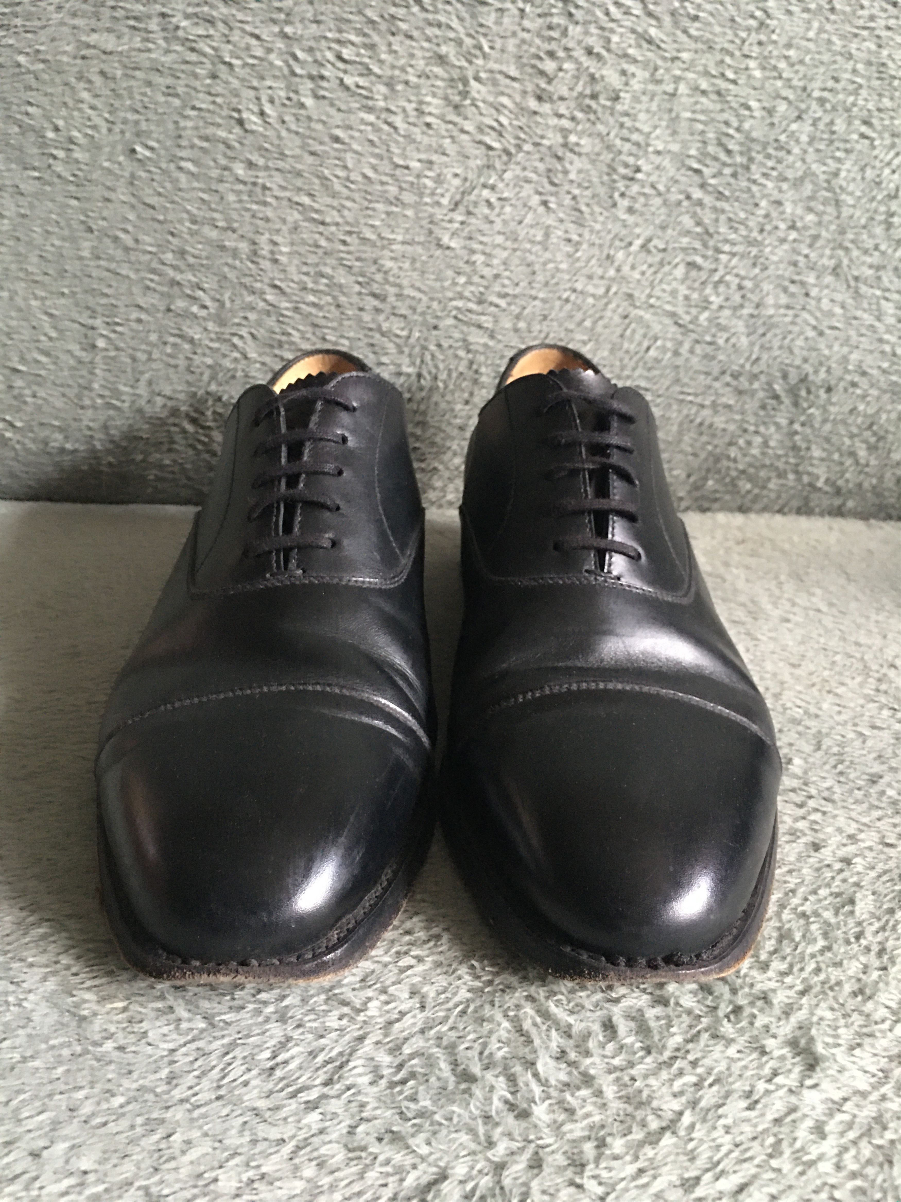 MORJAS MORJAS Oxford Black Leather Shoes Size UK 7 US 8 Size US 8 / EU 41 - 3 Thumbnail