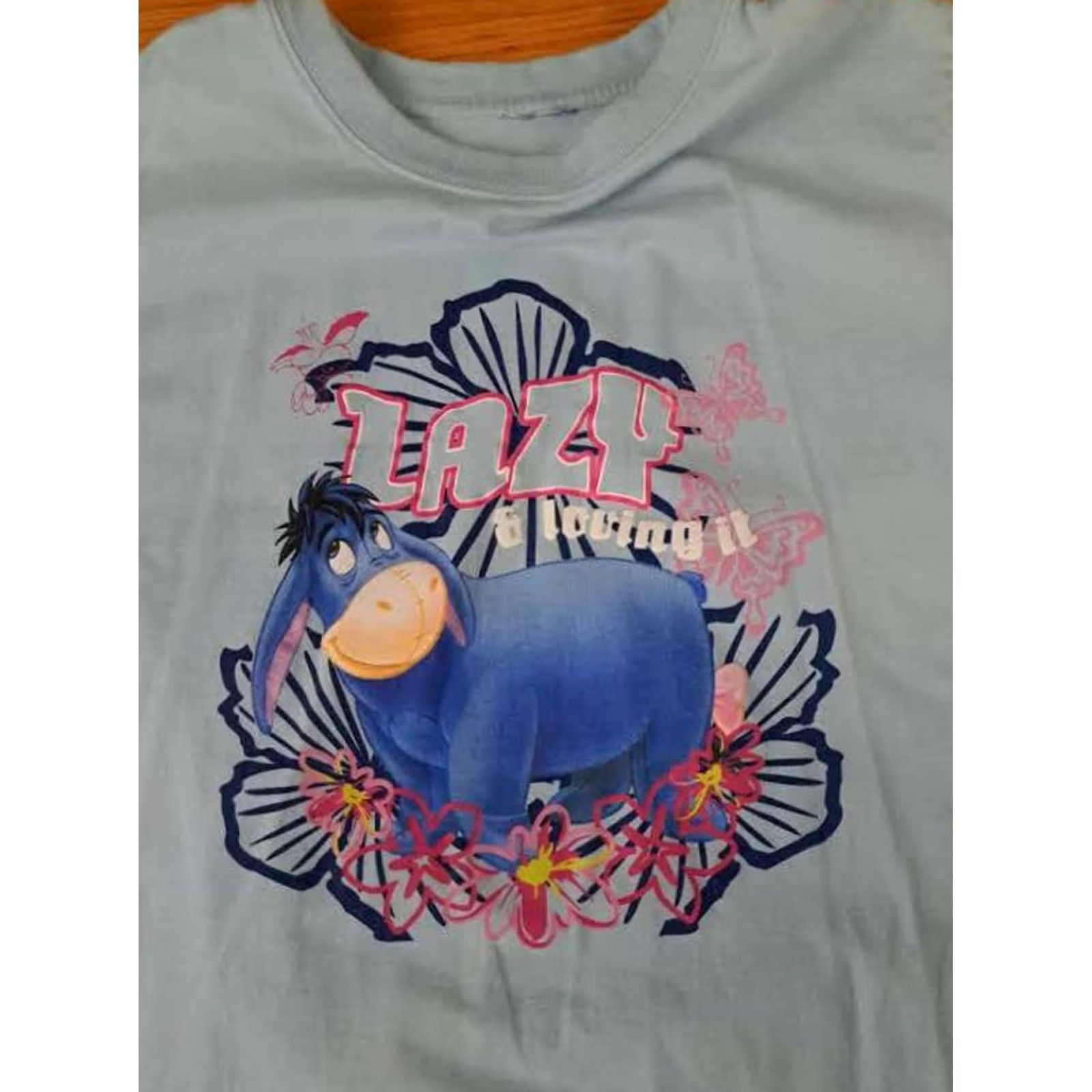 Disney VINTAGE Disney Shirt Womens XL light blue Eeyore Store Lazy Loving Front Back Print Size XL / US 12-14 / IT 48-50 - 3 Thumbnail