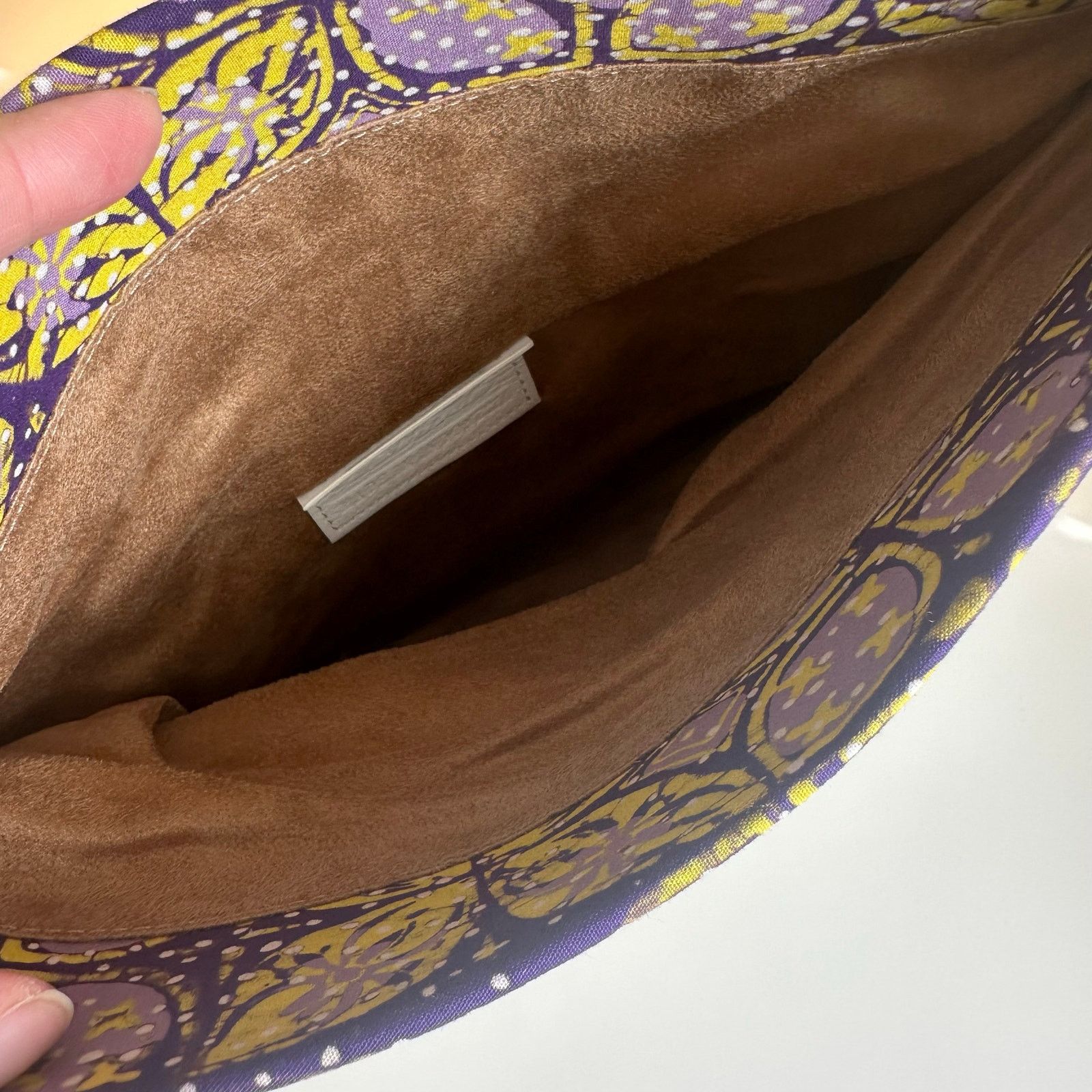 Other White Clutch Envelope Fold Over Genuine Leather Batik Print Size ONE SIZE - 5 Thumbnail