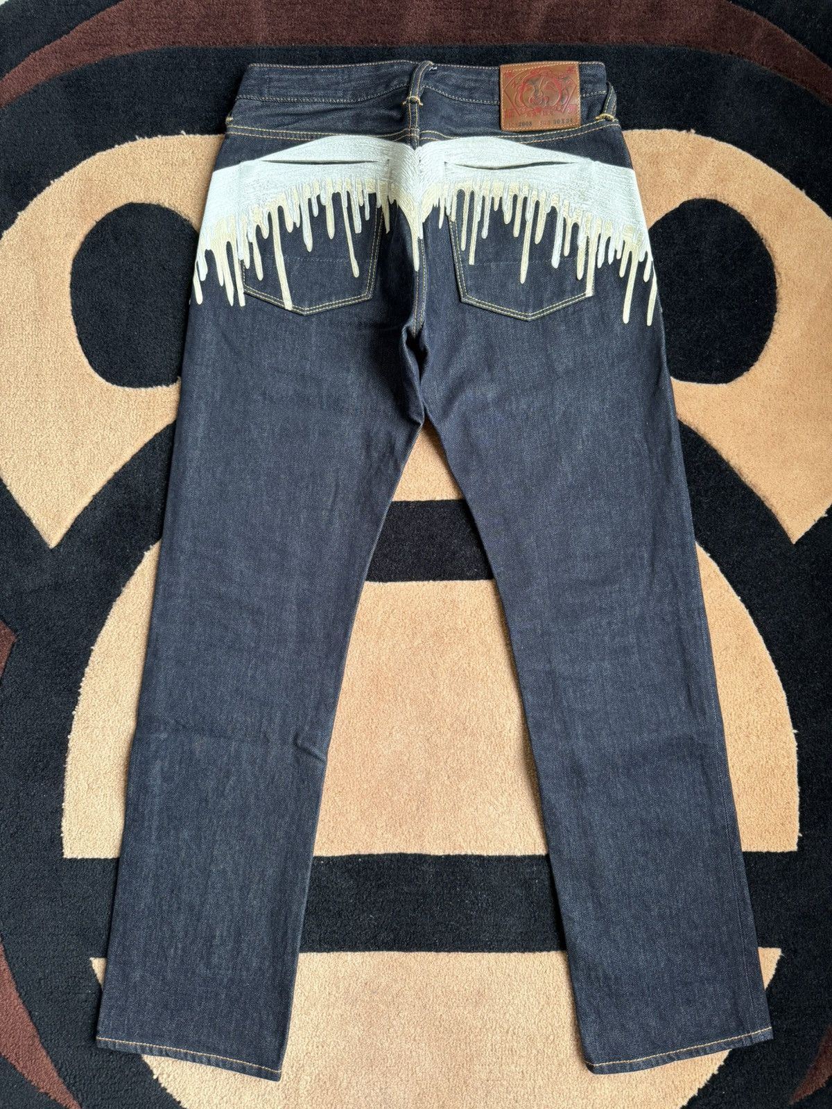Evisu × Japanese Brand × Vintage evisu white daicock style denim jeans size：30x34 Size US 30 / EU 46 - 1 Thumbnail