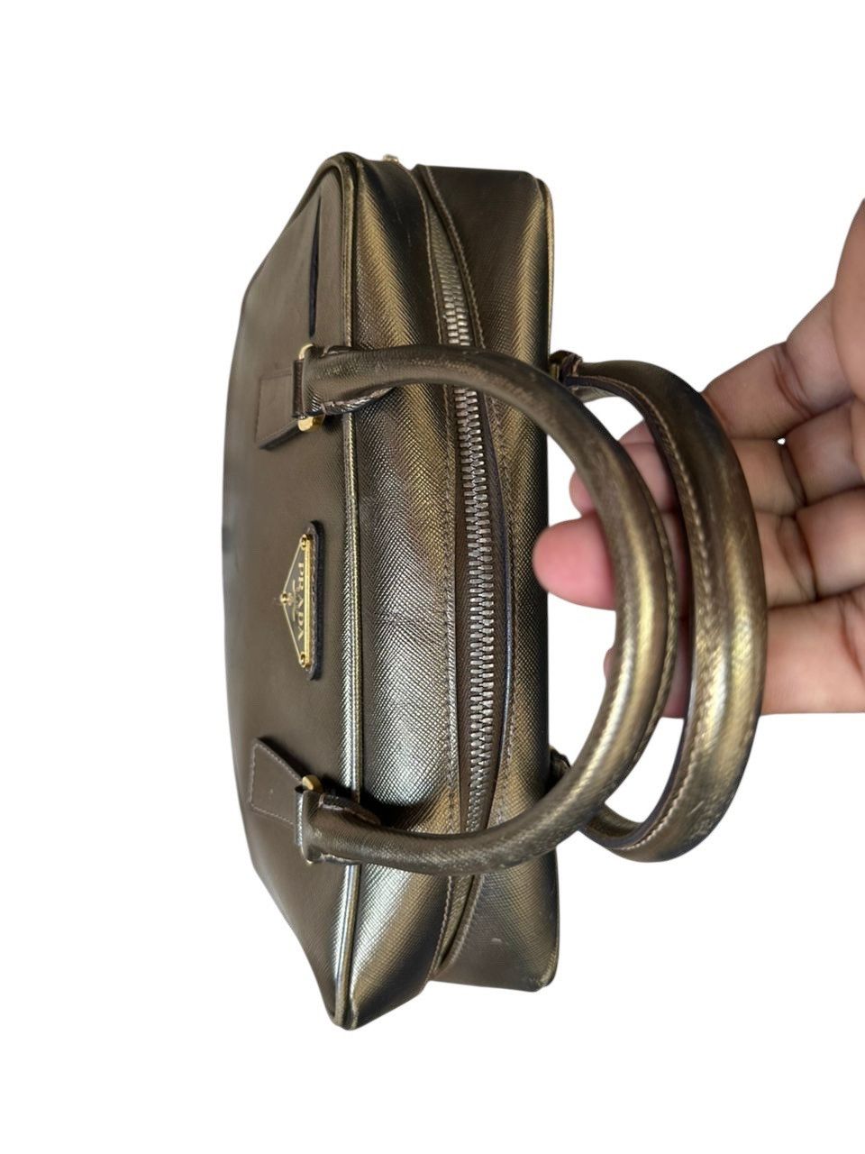 Prada Prada Bauletto Handbag Saffiano Leather Small Size ONE SIZE - 3 Thumbnail