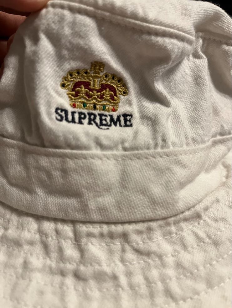 Supreme White Crown Denim Crusher M/L