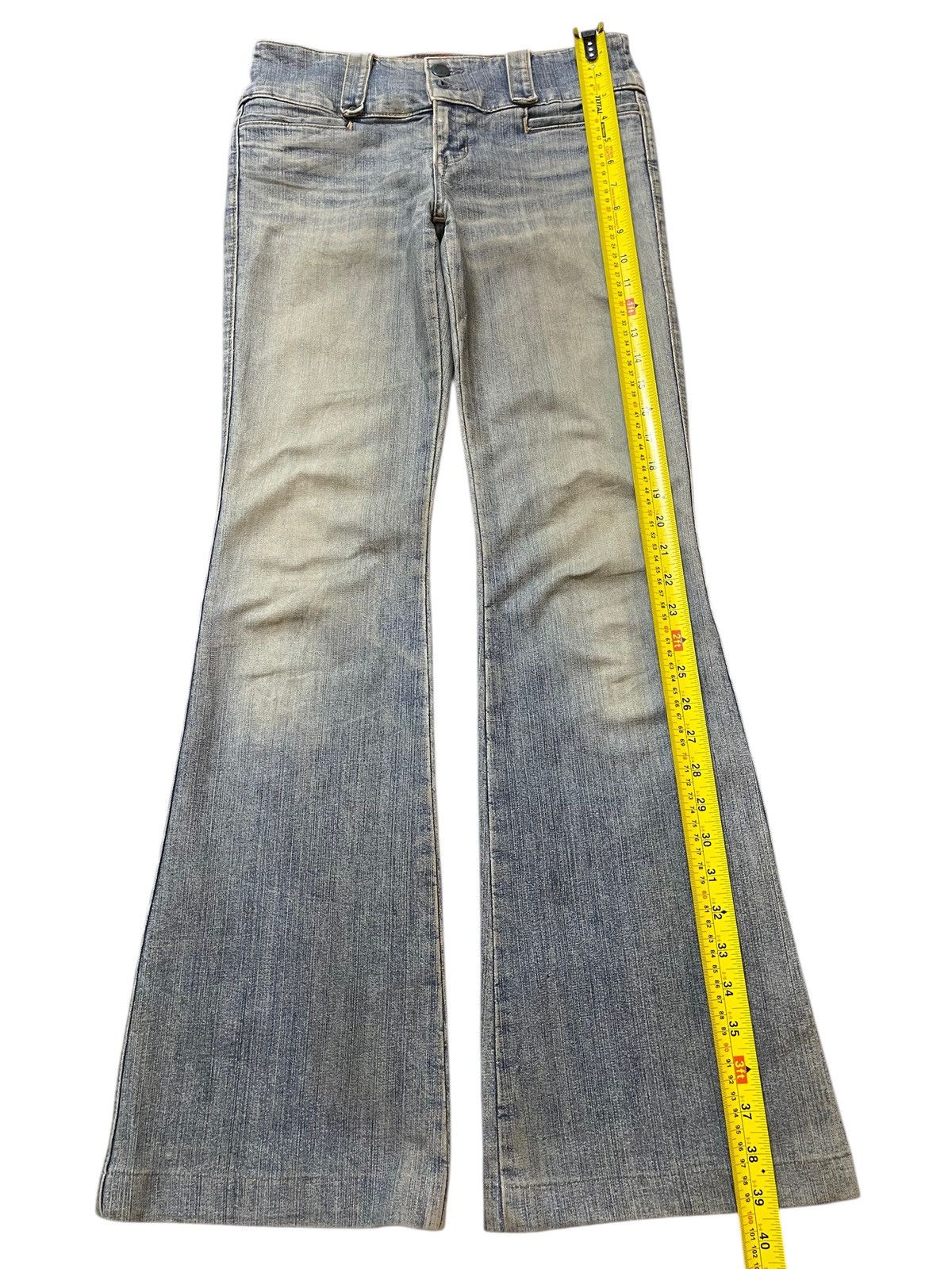 If Six Was Nine Vintage Japanese Brand Blue Faded Wash Style Flared Jeans Size US 28 / EU 44 - 12 Thumbnail