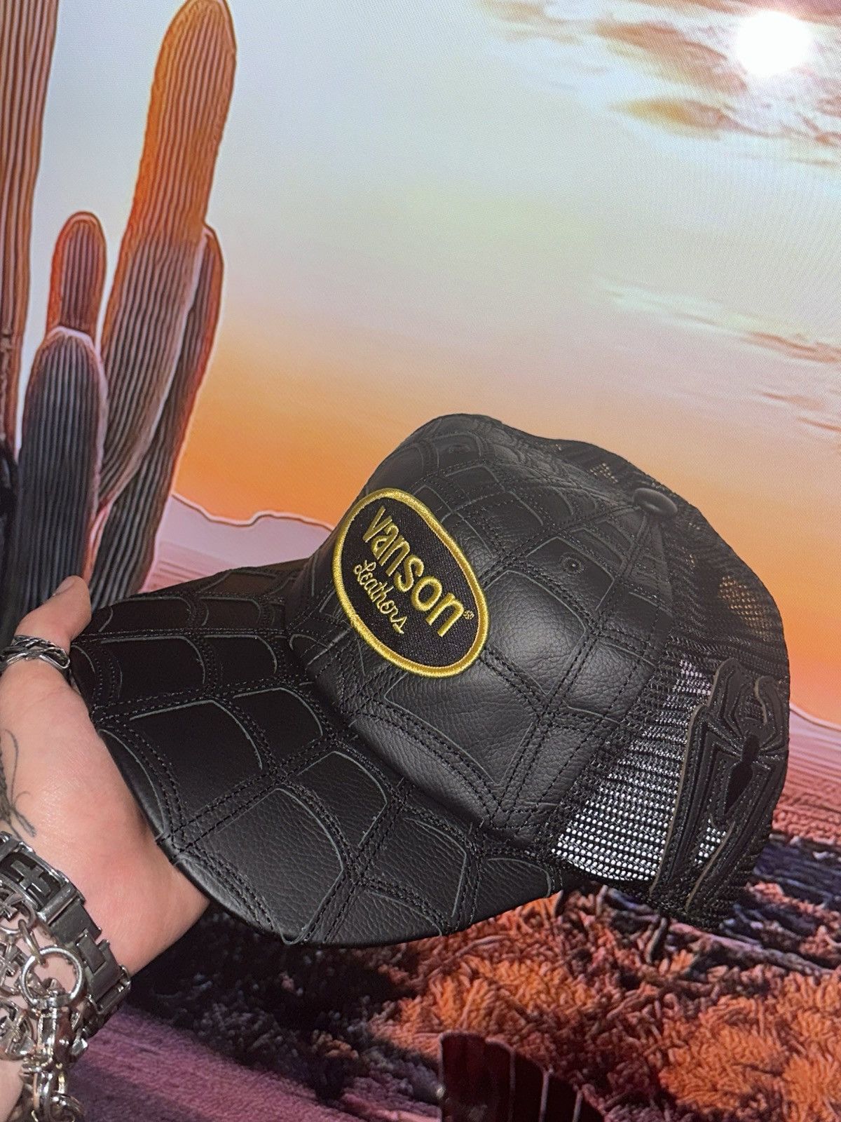 Supreme × Vanson Leathers Supreme Vanson Leathers SpiderMan Mesh Back 5-Panel Hat Size ONE SIZE - 1 Thumbnail