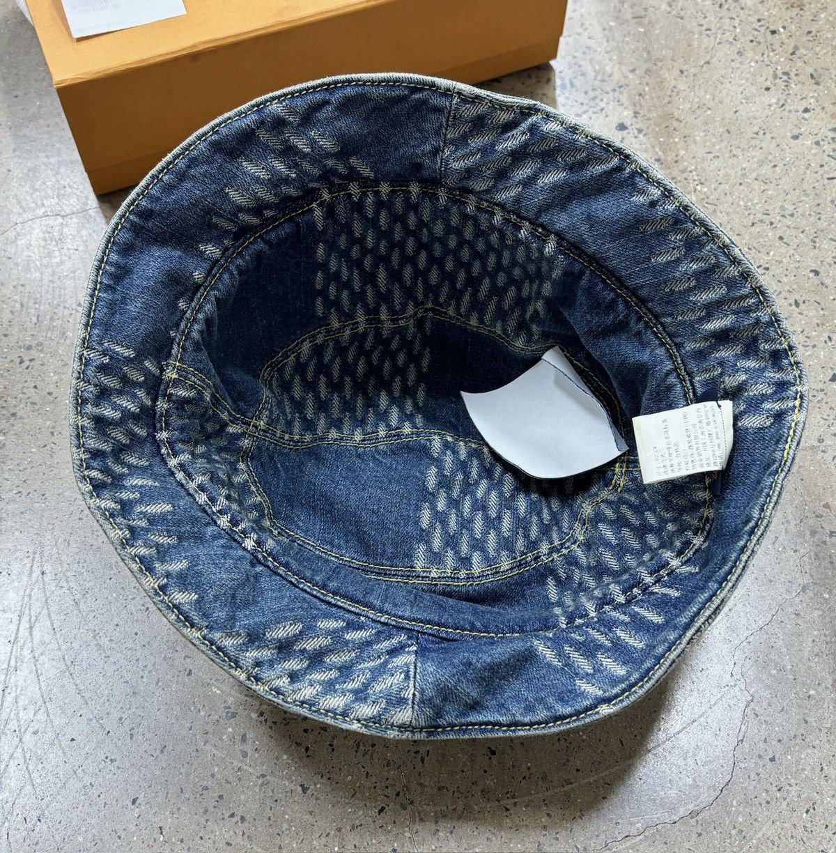 Louis Vuitton Louis Vuitton LV x Nigo Denim Patchwork bucket hat Size ONE SIZE - 8 Thumbnail