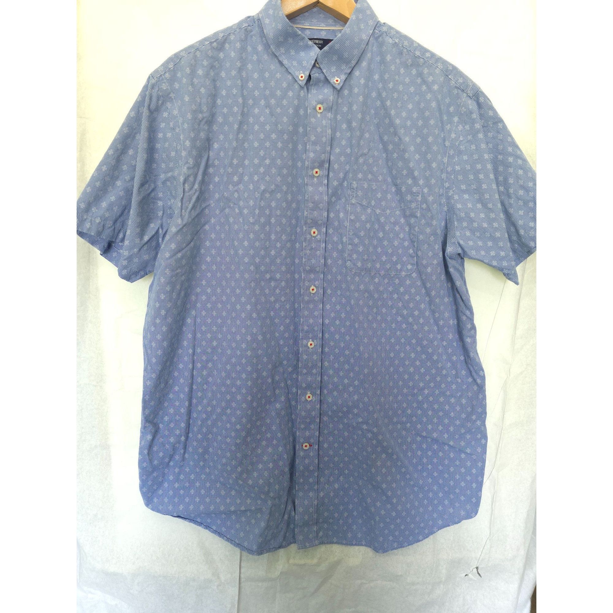Cremieux Cremieux Collection Men's Short Sleeve Shirt XLT Blue Flower Size US XL / EU 56 / 4 - 1 Thumbnail