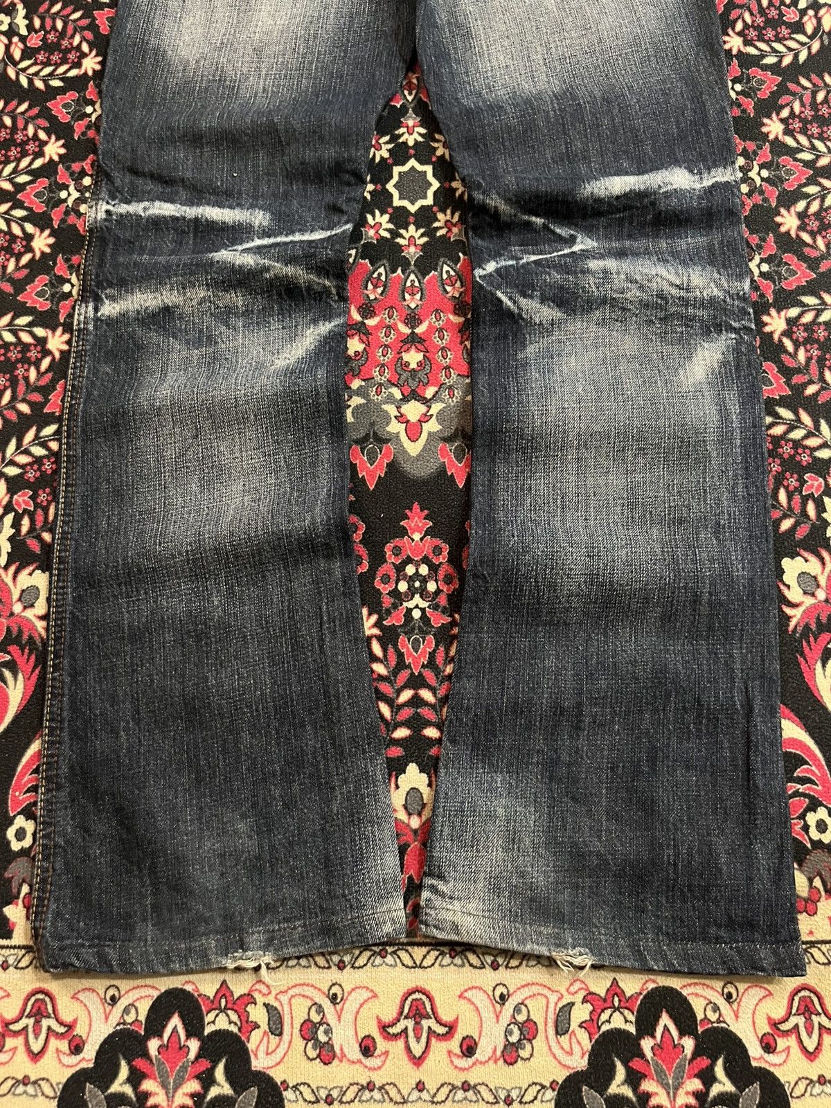 Number (N)ine Nicole Club Hideaways Dark Faded Washed Distress Flare Jeans Size US 30 / EU 46 - 9 Thumbnail