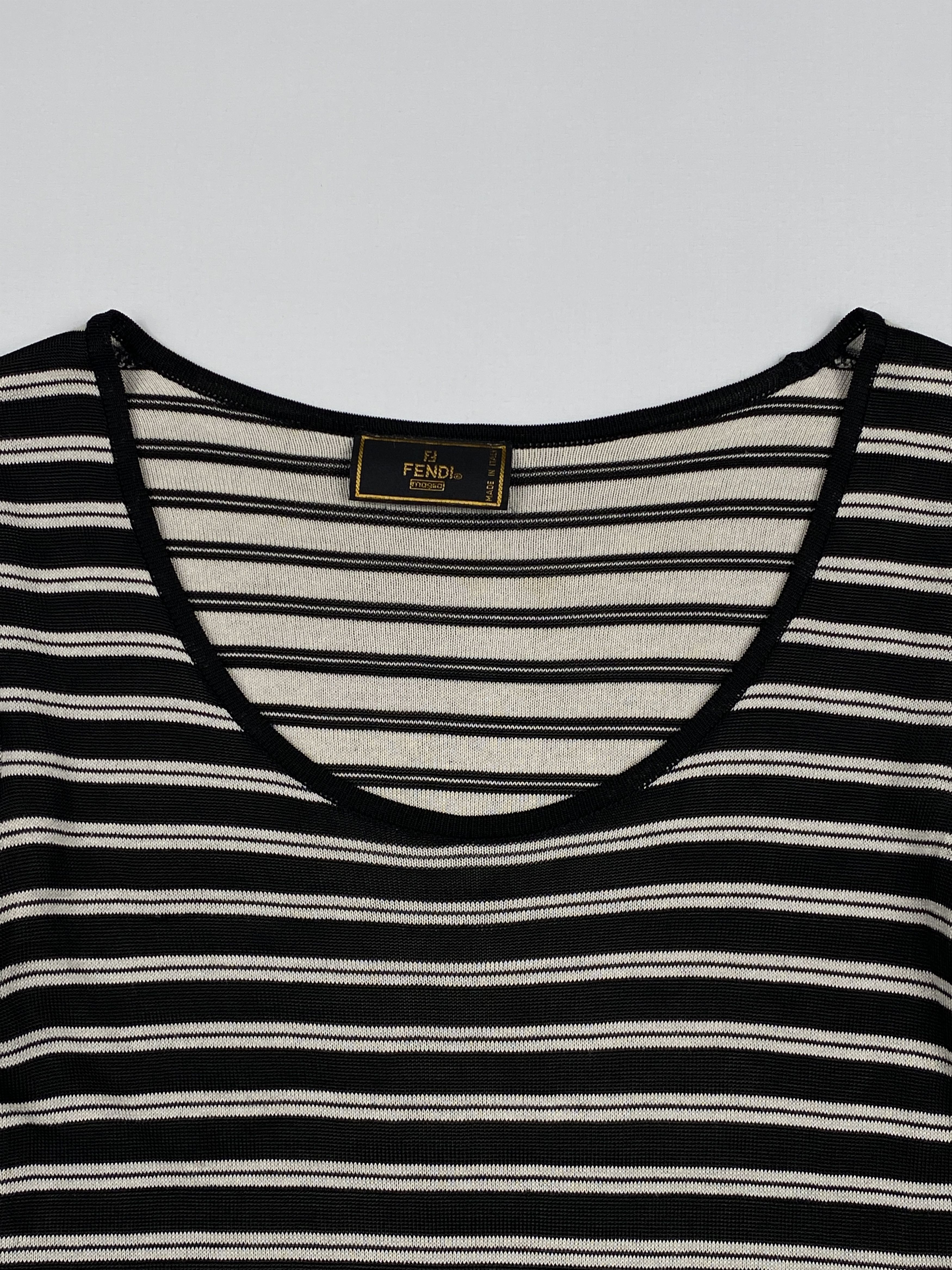 Fendi Stripes T-Shirt Size XS / US 0-2 / IT 36-38 - 3 Thumbnail