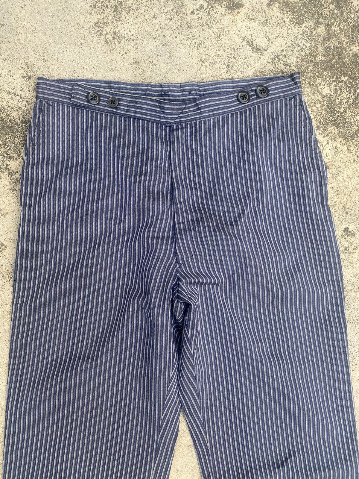 Japanese Brand × Yohji Yamamoto YohjiYamamoto Casual Pants Blue Stripes Size US 28 / EU 44 - 7 Thumbnail