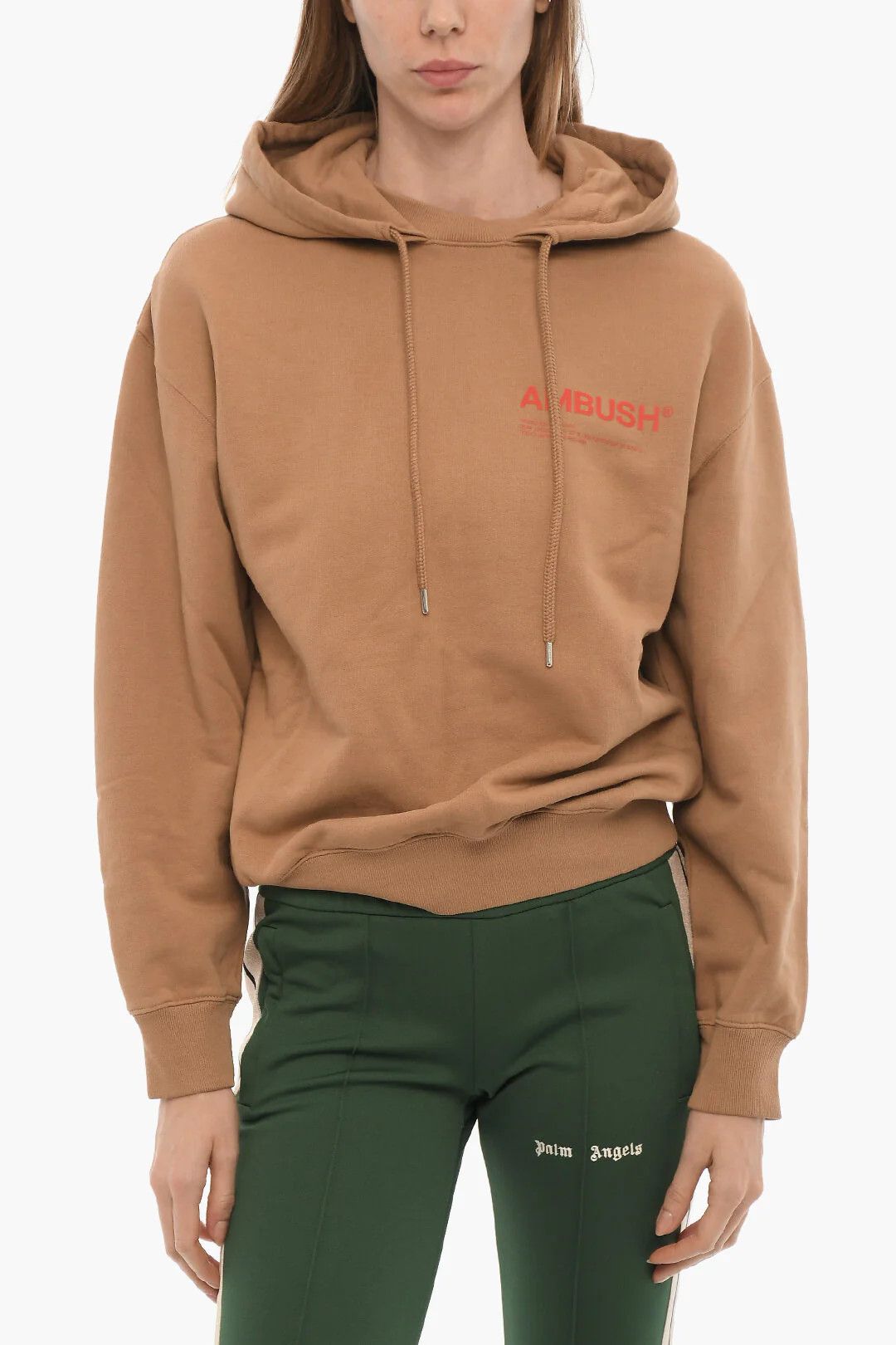 Ambush Design og1mm0426 Brushed Cotton Hoodie in Brown Size L / US 10 / IT 46 - 1 Thumbnail