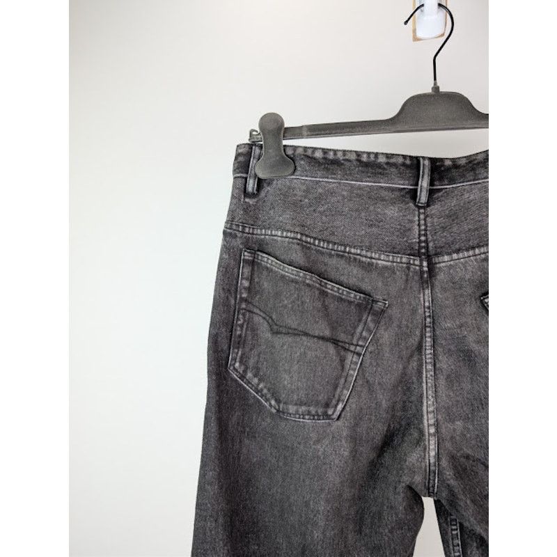 Balenciaga o1rshd1 Trompe L'oeil Fleece Denim Pants in Black Size US 30 / EU 46 - 14 Thumbnail