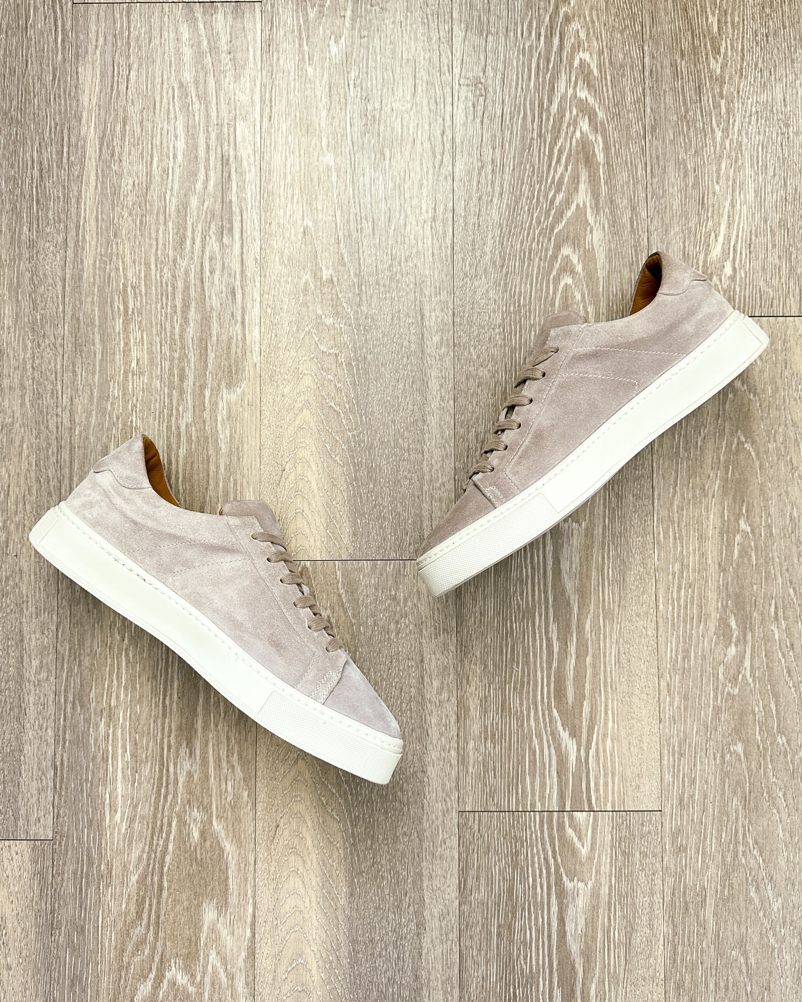 Armando Cabral Armando Cabral Taupe Suede Leather Sneakers Men's 43 Low Top Size US 10 / EU 43 - 3 Thumbnail
