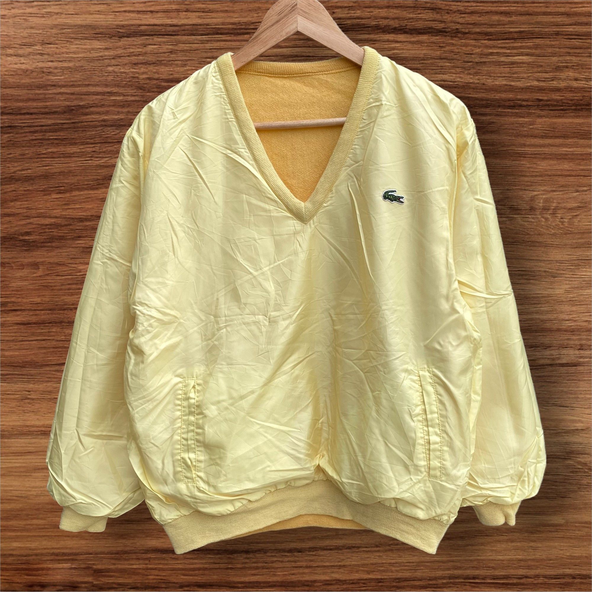 Lacoste Vintage 90s Lacoste Reversible Wool/Nylon Sweater Size L / US 10 / IT 46 - 3 Thumbnail