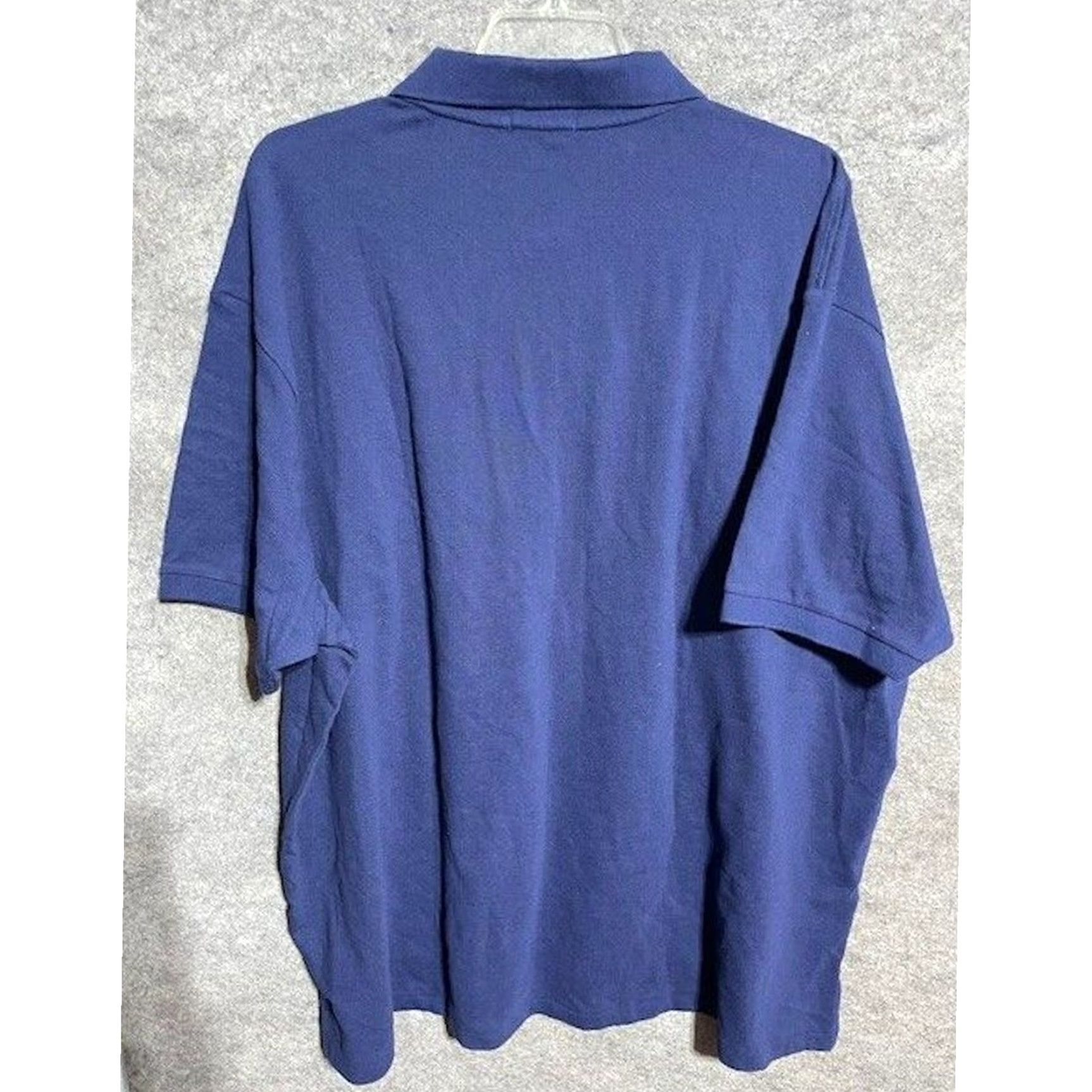 Polo Ralph Lauren Polo Ralph Lauren Polo Shirt 4XB Big 4X Big & Tall Men Casual Solid Blue 100% Cotton Short Sleeve Embroidered Logo Size US XXL / EU 58 / 5 - 2 Thumbnail