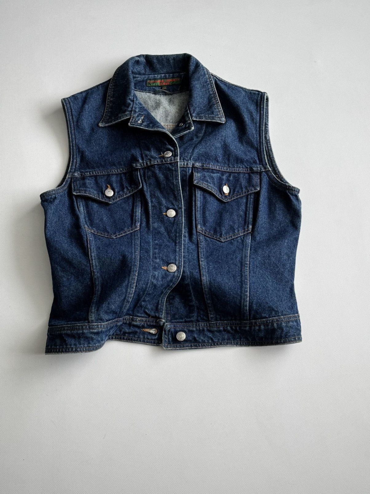Katharine Hamnett London Vintage 2000s Katharine Hamnett Denim Vest Size US L / EU 52-54 / 3 - 2 Thumbnail