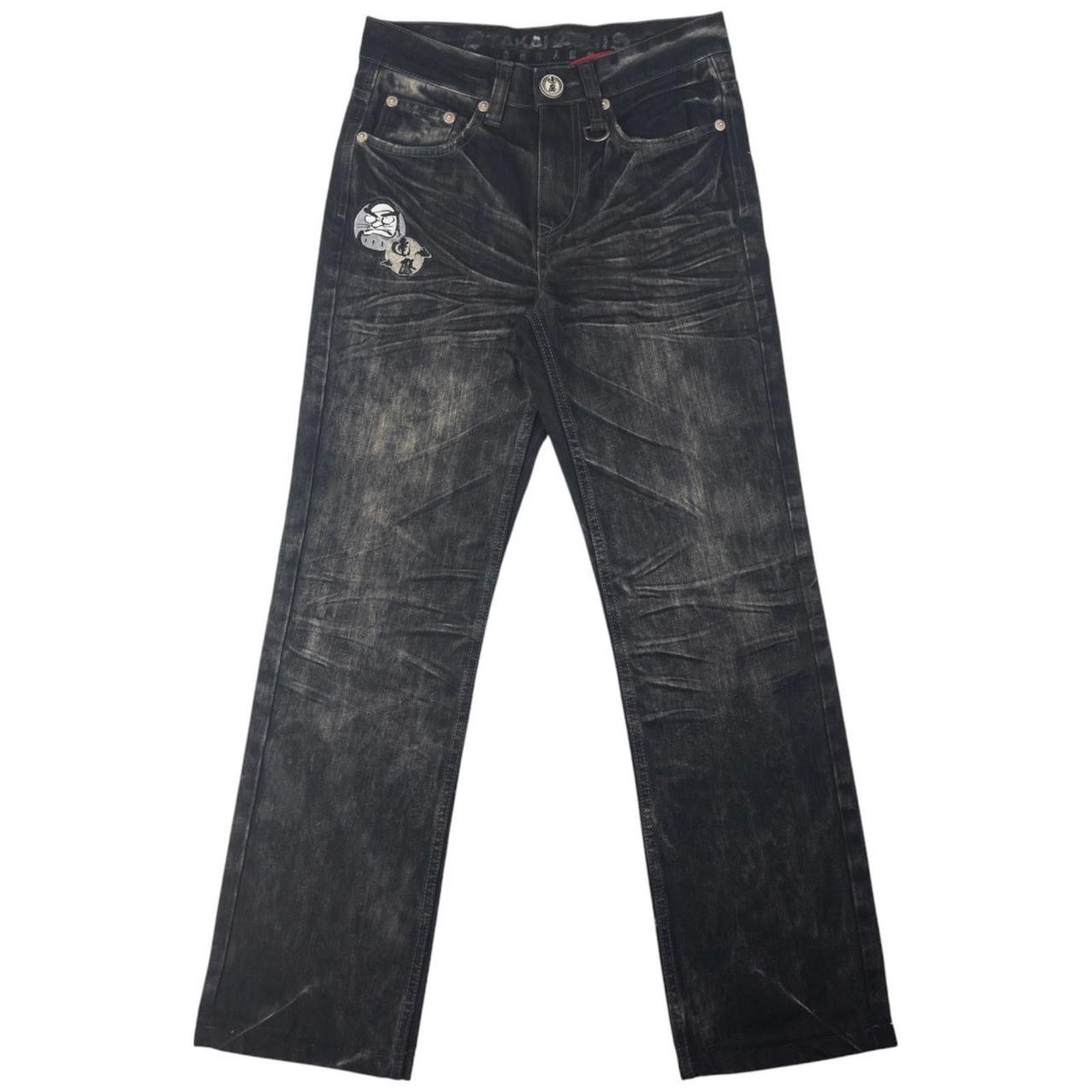 Vintage Big Train Embroidered Japanese Denim Jeans Size W29