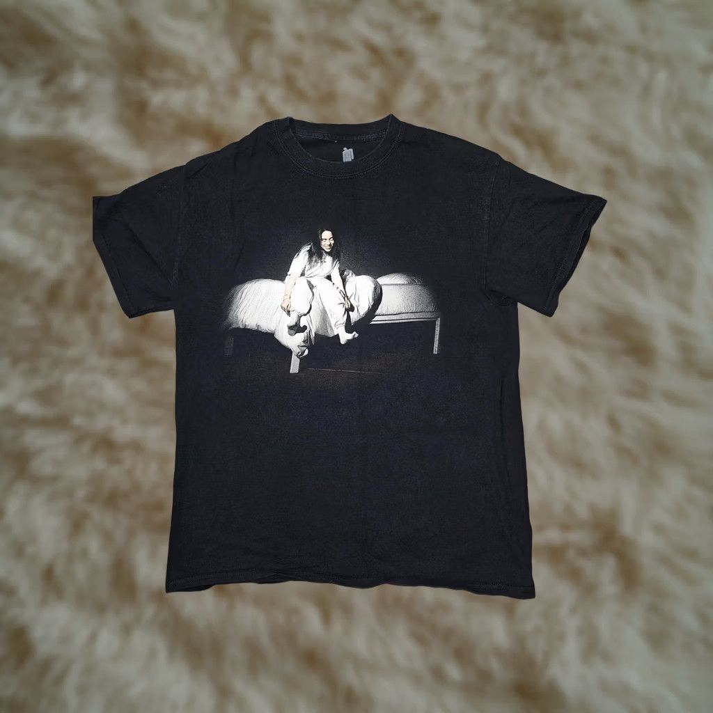 Vintage Billie Eilish Shirt Mens Medium Black World Tour 2019 Bed Graphic Concert Tee Size US M / EU 48-50 / 2 - 1 Thumbnail