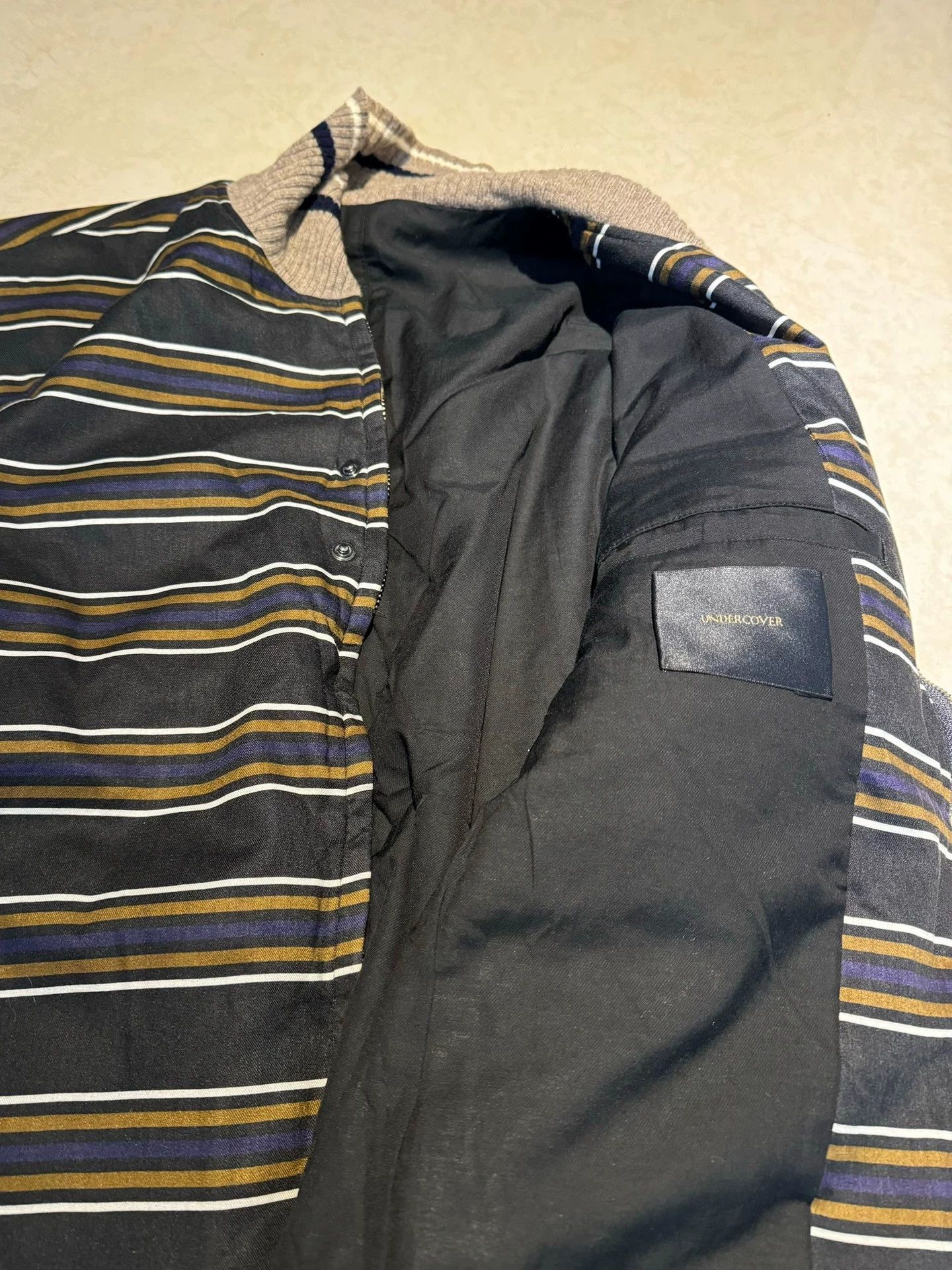 Undercover Undercover stripe zip up bomber back twisted 9/10 Size US L / EU 52-54 / 3 - 4 Thumbnail