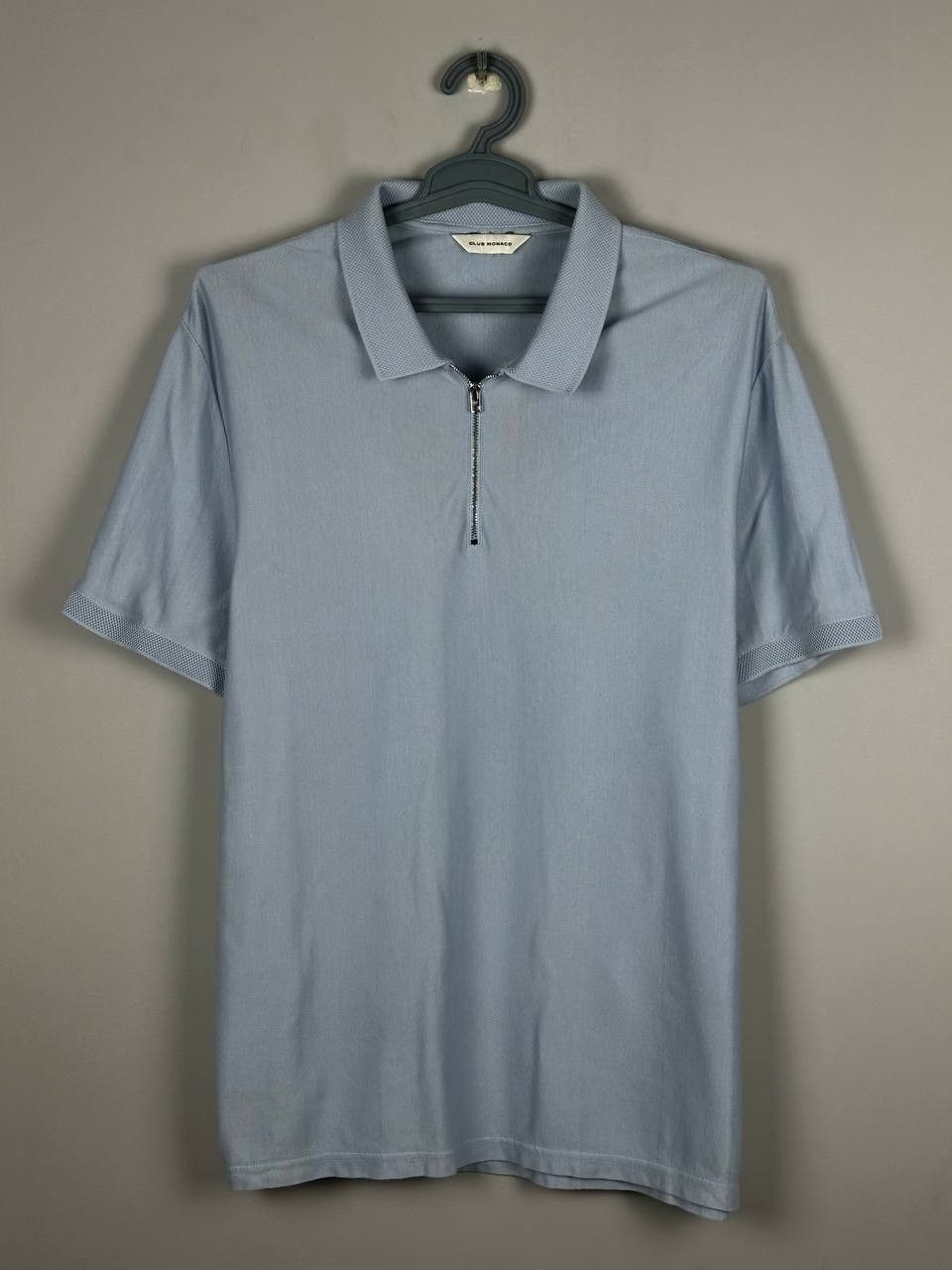 Club Monaco Club Monaco Luxury Cotton Blue Summer Polo T Shirt Size US XL / EU 56 / 4 - 2 Thumbnail