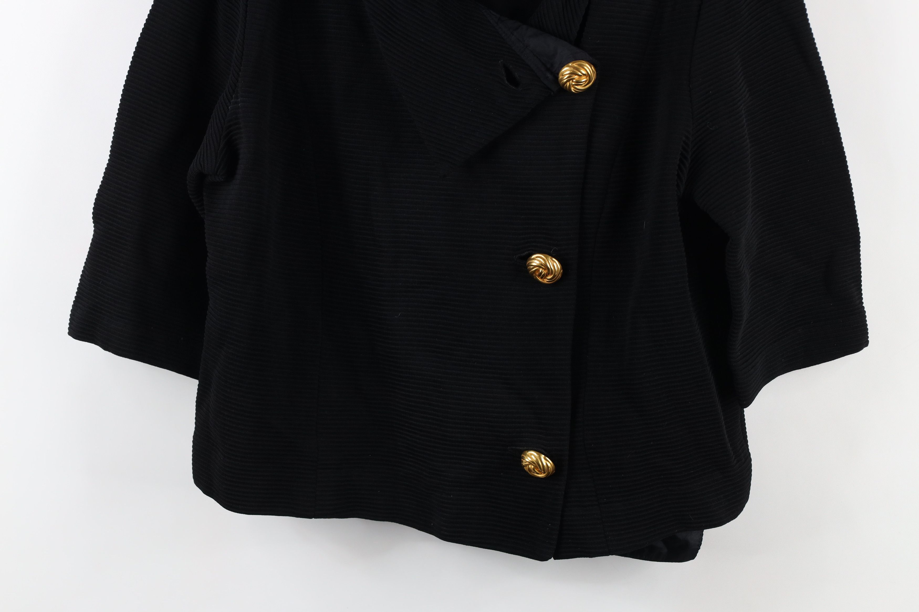 Vintage Vintage 50s 60s Streetwear Asymmetrical Ribbed Blazer Jacket Size XXL / US 16-18 / IT 52-54 - 3 Thumbnail