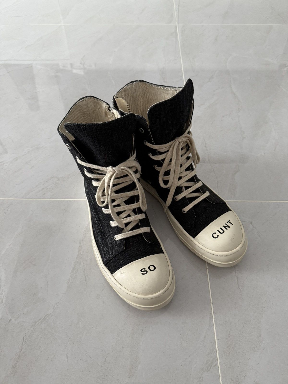 Rick Owens Drkshdw „So Cunt“ Hightop Ramones Sz.44