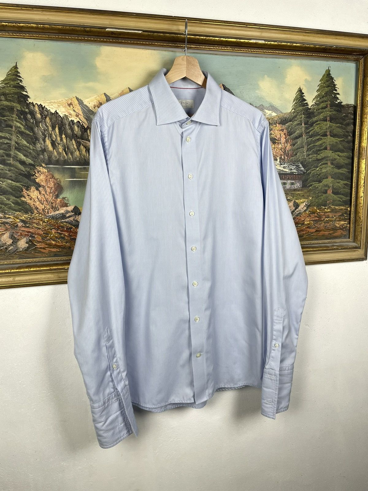 Eton Eton Blue Button Ups Shirt Old Money Luxury Designer Premium Size US XL / EU 56 / 4 - 2 Thumbnail