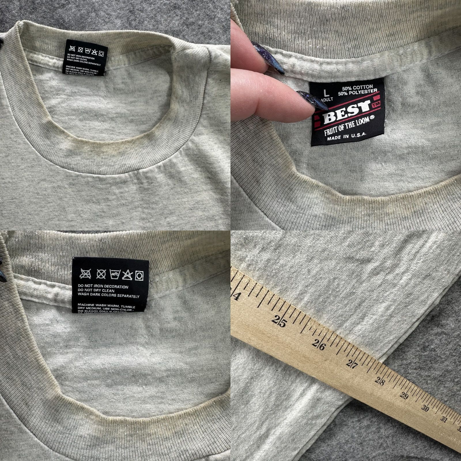 Fruit Of The Loom VINTAGE Danbury Railway Museum Shirt Mens Large Gray Fruit of the Loom Train 90s Size US L / EU 52-54 / 3 - 8 Thumbnail