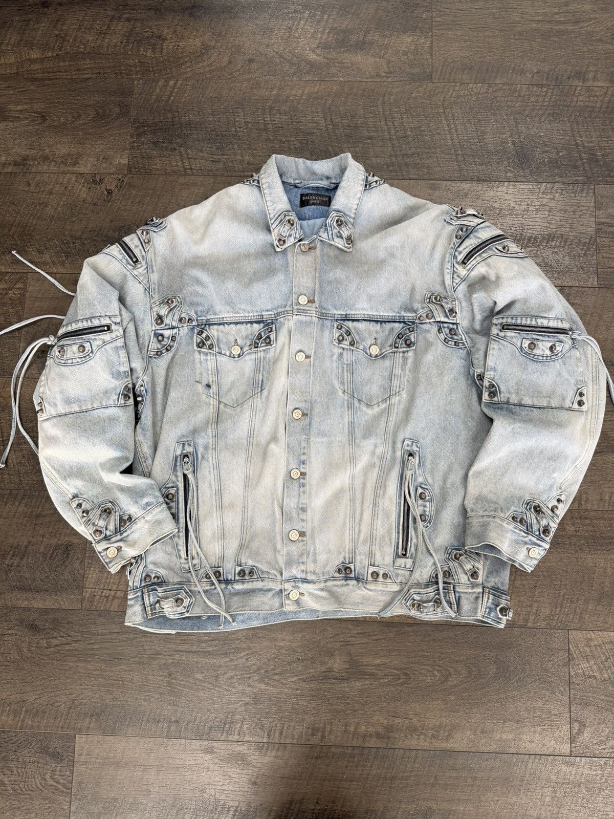 Balenciaga CAGOLE OVERSIZED DENIM JACKET FITS XL/XXL Size US XL / EU 56 / 4 - 1 Thumbnail