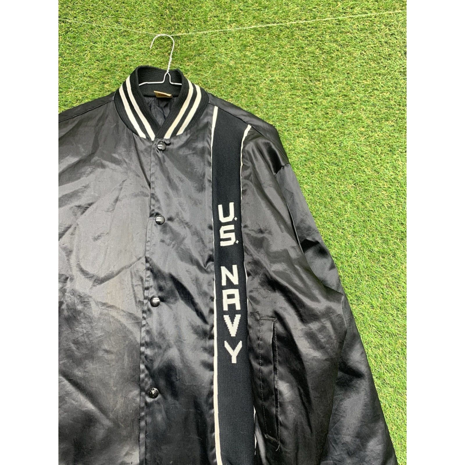 Soffe Vintage Soffe US Navy Jacket Men's 46 Satin Bomber Navy Blue USN Sailor Style 90s Y2K Size US S / EU 44-46 / 1 - 3 Thumbnail