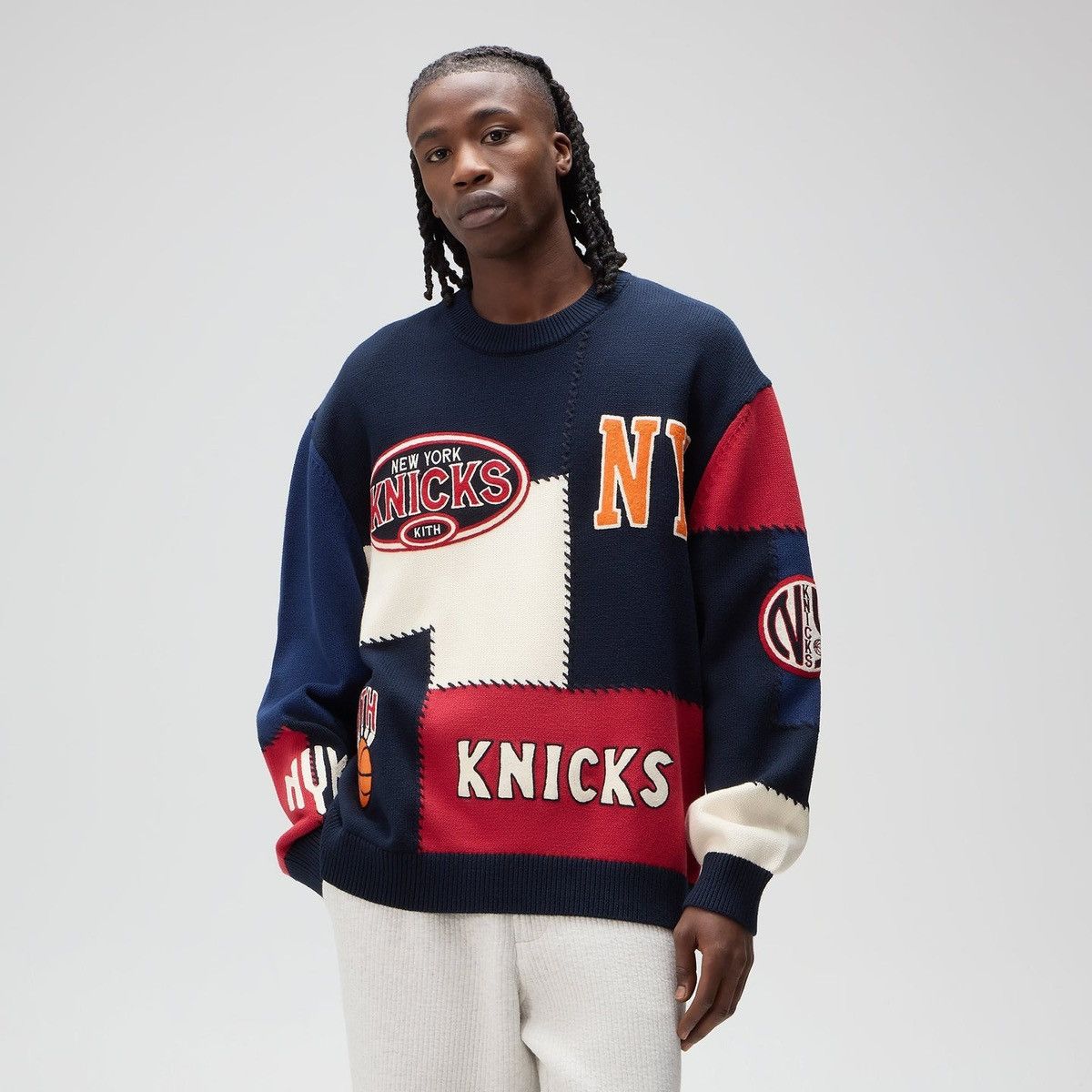 Kith Kith for the New York Knicks Patchwork Crewneck Sweater XL Size US XL / EU 56 / 4 - 2 Thumbnail