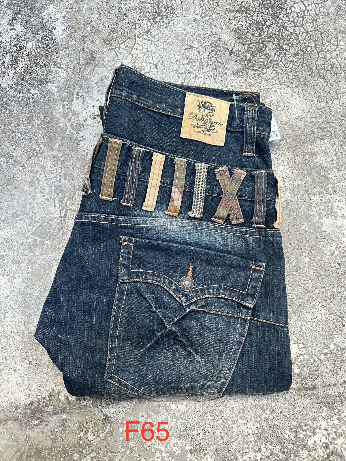 Beauty Beast Y2K Double Waist Dominate Handcrafted Rusty Denim W32 F65 Size US 32 / EU 48 - 10 Thumbnail