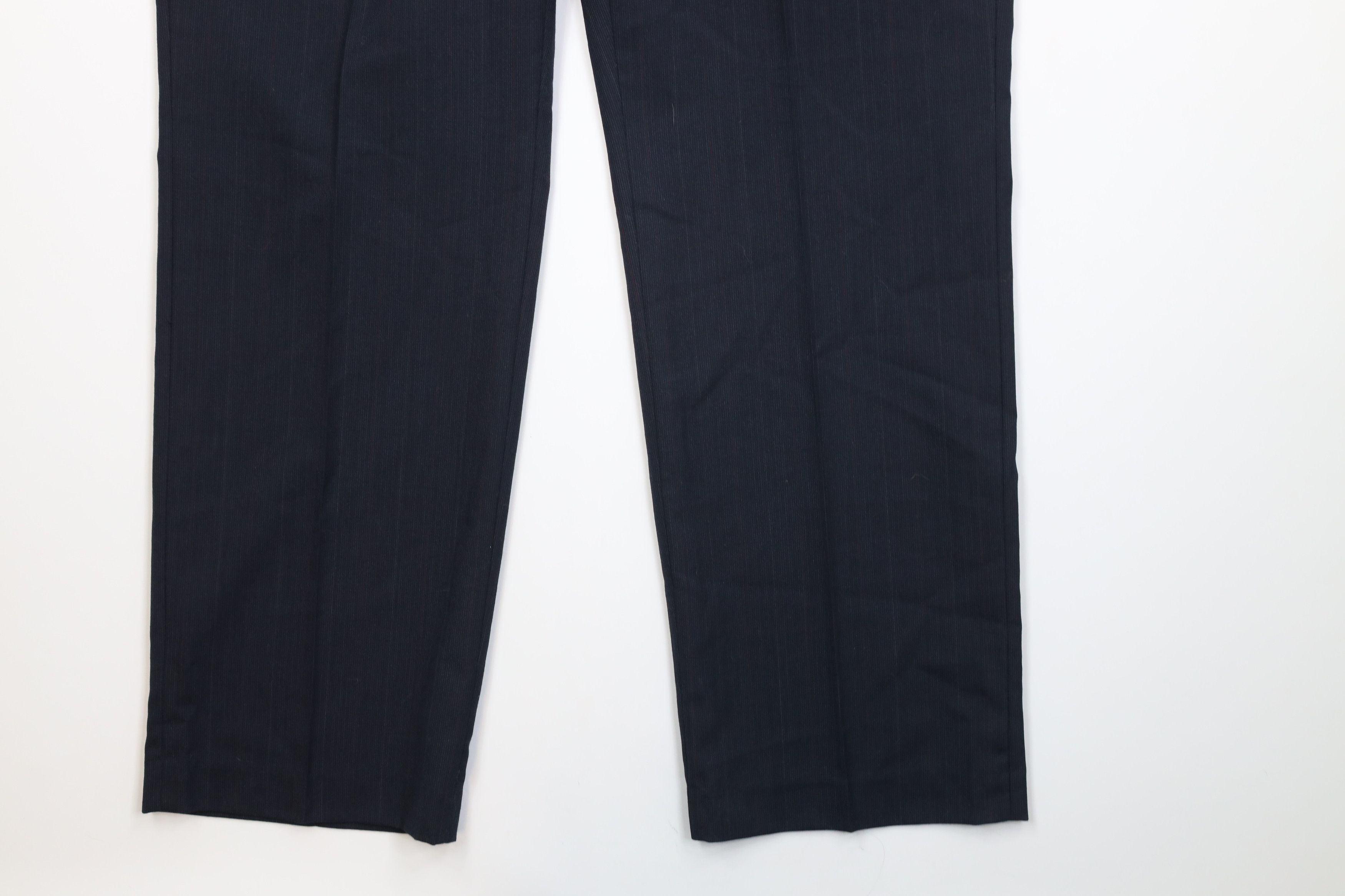 Vintage Vintage 90s Worsted Wool Blend Striped Wide Leg Chino Pants Size US 38 / EU 54 - 5 Thumbnail