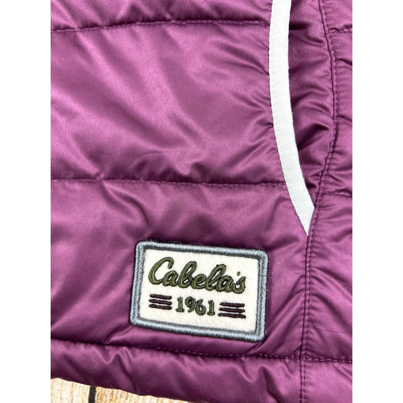 Vintage Cabela's Women’s Vest Puffer Lined Fleece Purple Medium Frost Wool? Size M / US 6-8 / IT 42-44 - 4 Thumbnail