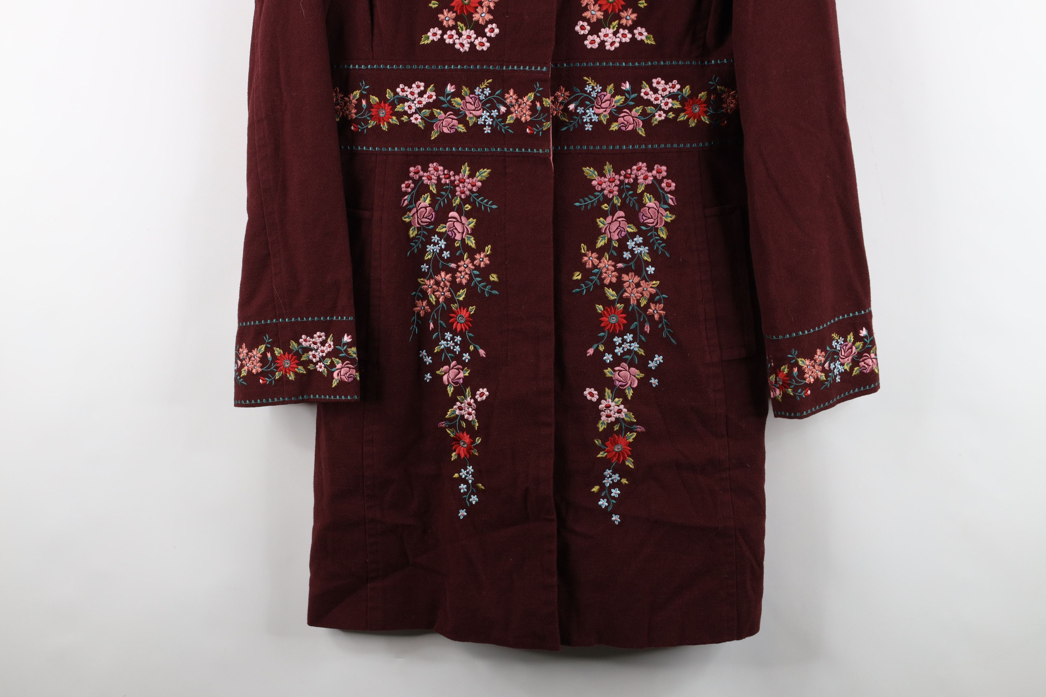 Sleeping On Snow Anthropologie Embroidered Flower Jacket