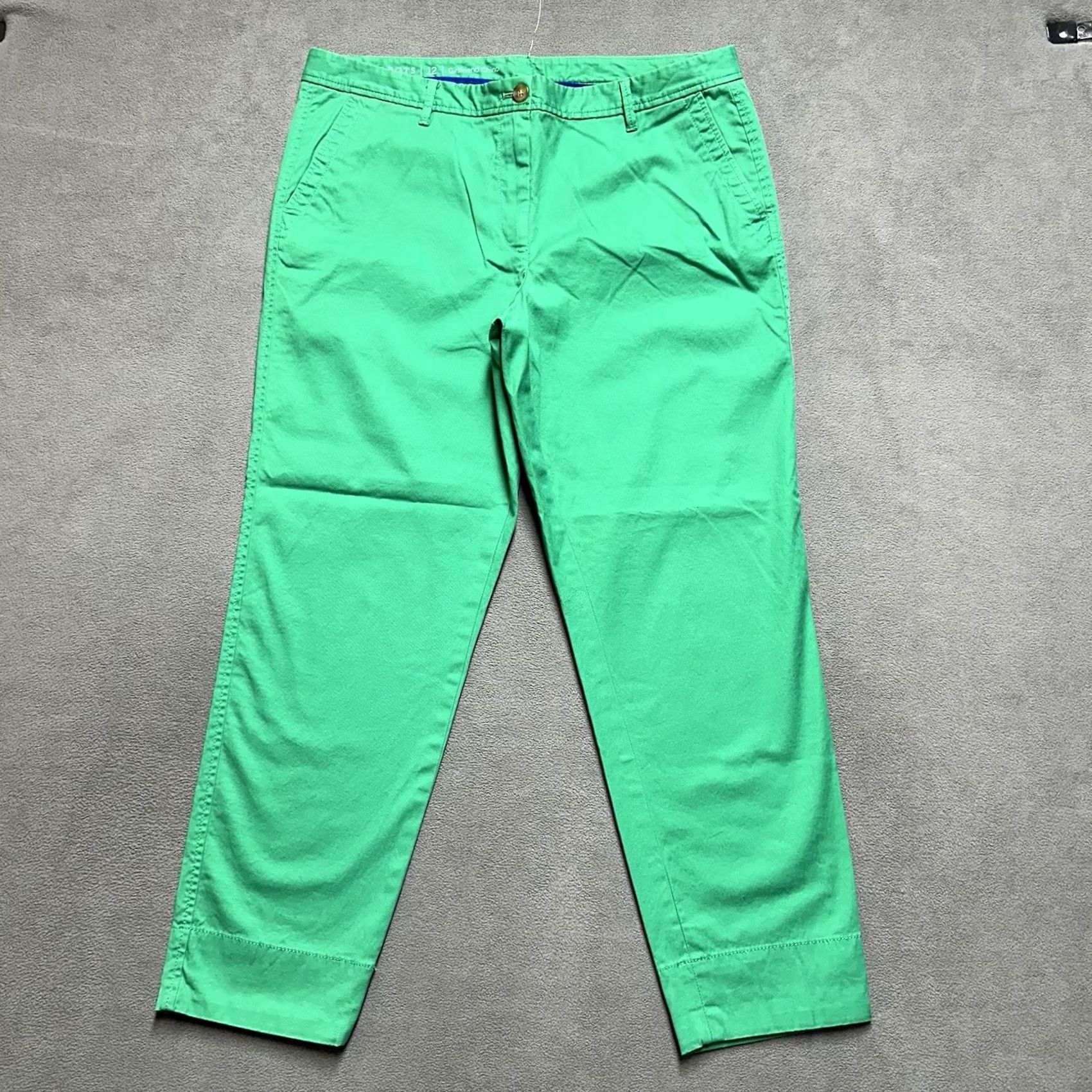 Talbots Talbots Pants Womens 12 Bright Green Girlfriend Chino Casual Lightweight EUC Size 34" / US 12 / IT 48 - 2 Thumbnail