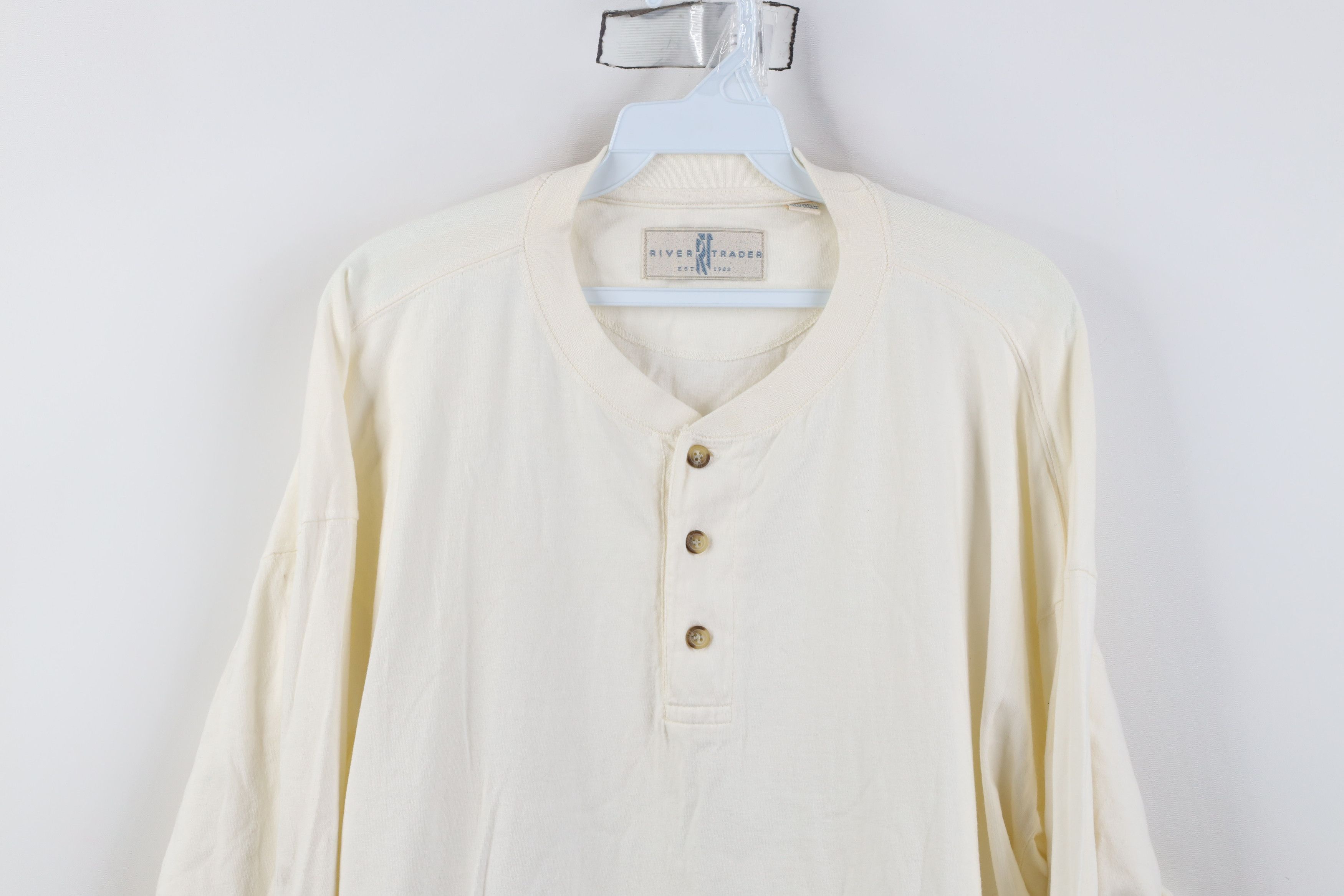 Vintage Vintage 90s Streetwear Long Sleeve Henley T-Shirt Cotton Size US XXL / EU 58 / 5 - 2 Thumbnail