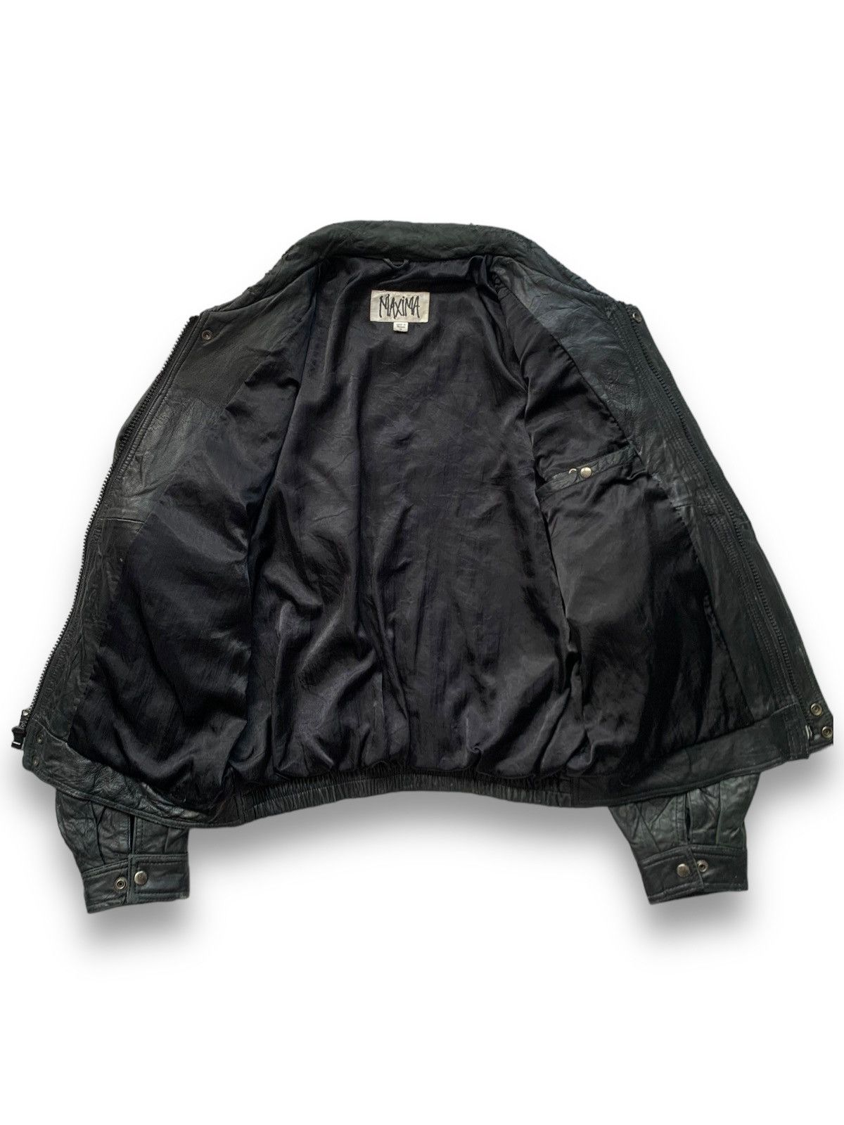 Genuine Leather Vintage Japanese Brand Maxima Flight Bomber Leather Jacket Size US M / EU 48-50 / 2 - 3 Thumbnail
