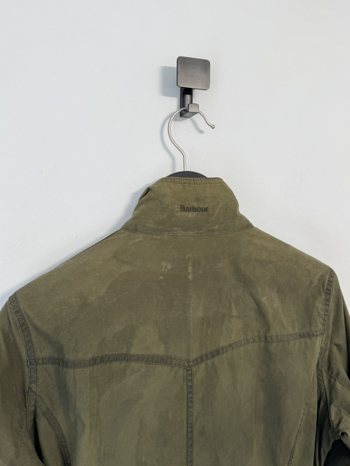 Barbour Women’s Barbour L1091 Utility Waxed Olive Jacket Wax Coat Size M / US 6-8 / IT 42-44 - 20 Thumbnail